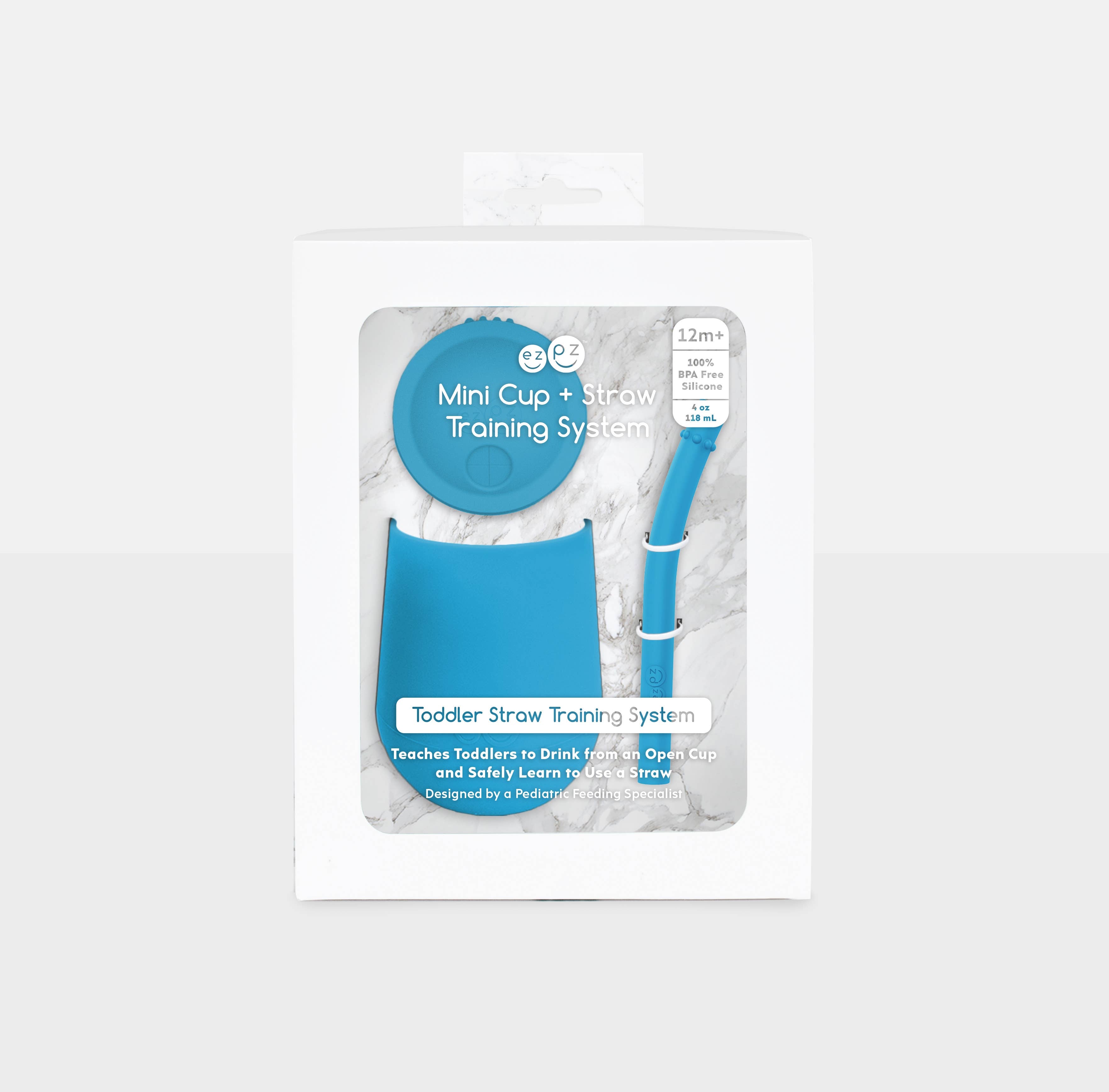 ezpz - Mini Cup + Straw Training System (Baby / Toddler 9+ months): Blush