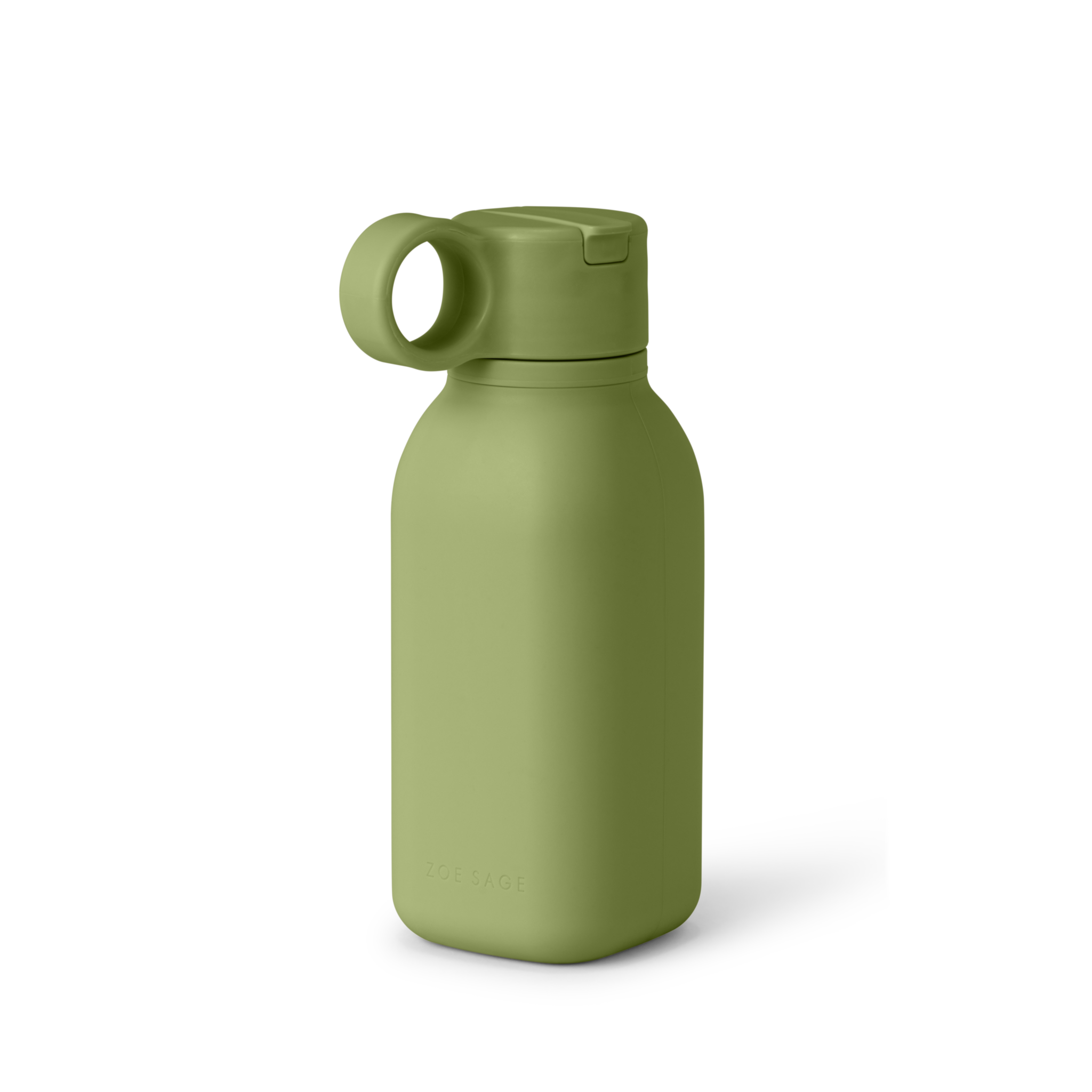 Zoe Sage - Silicone Water Bottle 450ml | Sage Green