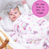 LollyBanks - Pink Golf Baby 100% Cotton Muslin Swaddle Blanket 47"x47"