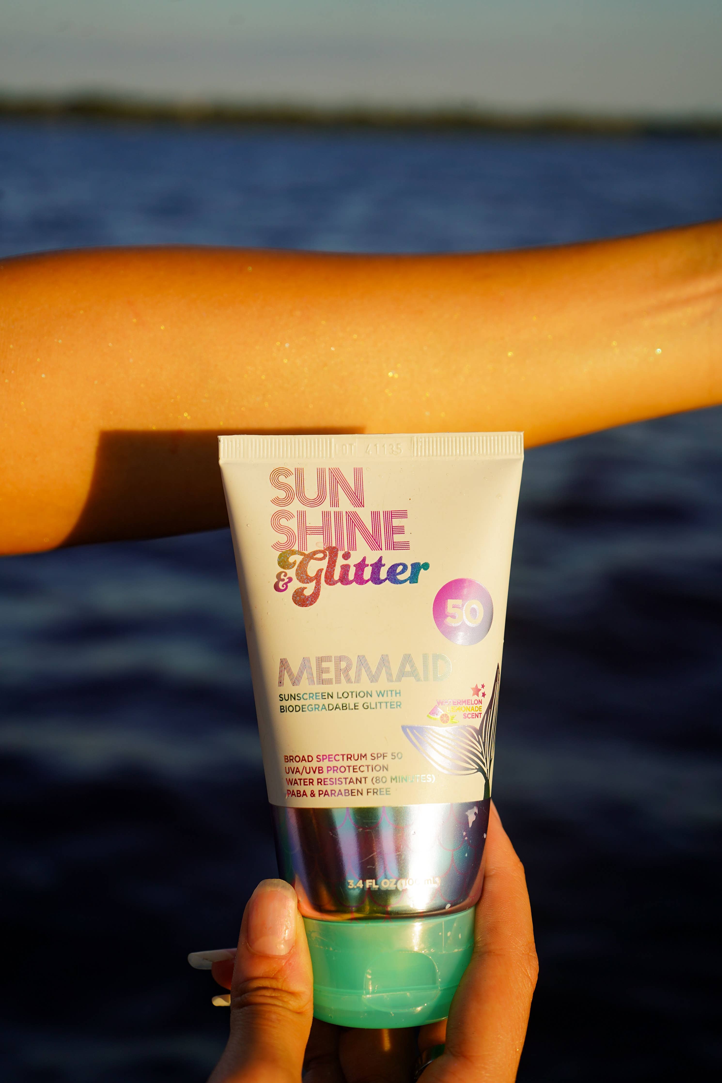 Sunshine & Glitter - NEW! S&G Mermaid Biodegradable Glitter SPF 50 TUBE