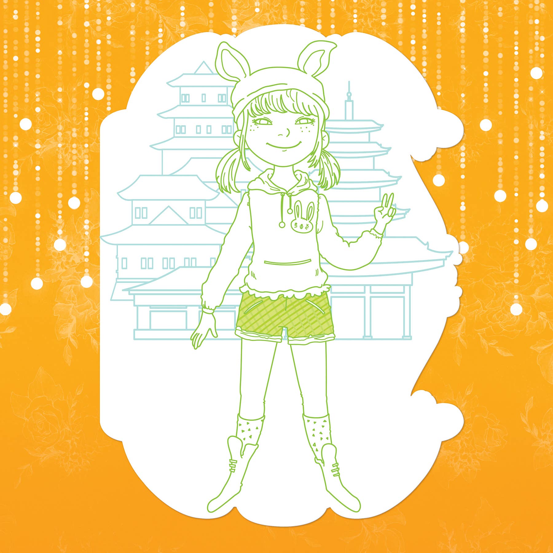 Little Fashionista Goes to JAPAN Coloring Book & Stickers