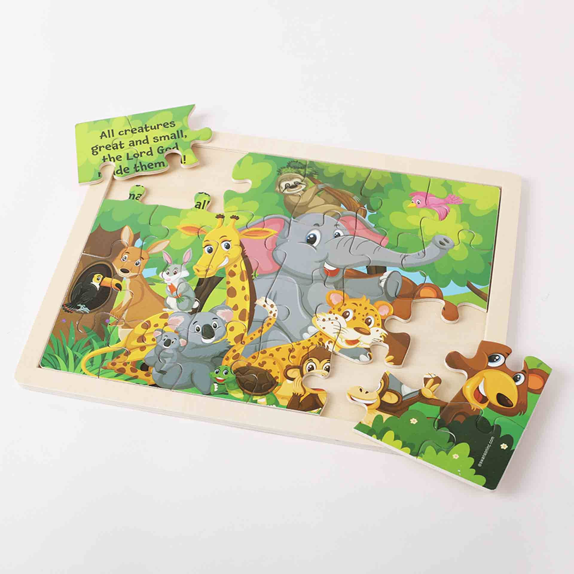 Swanson Christian Products - Puzzle Wood Jigsaw Jungle