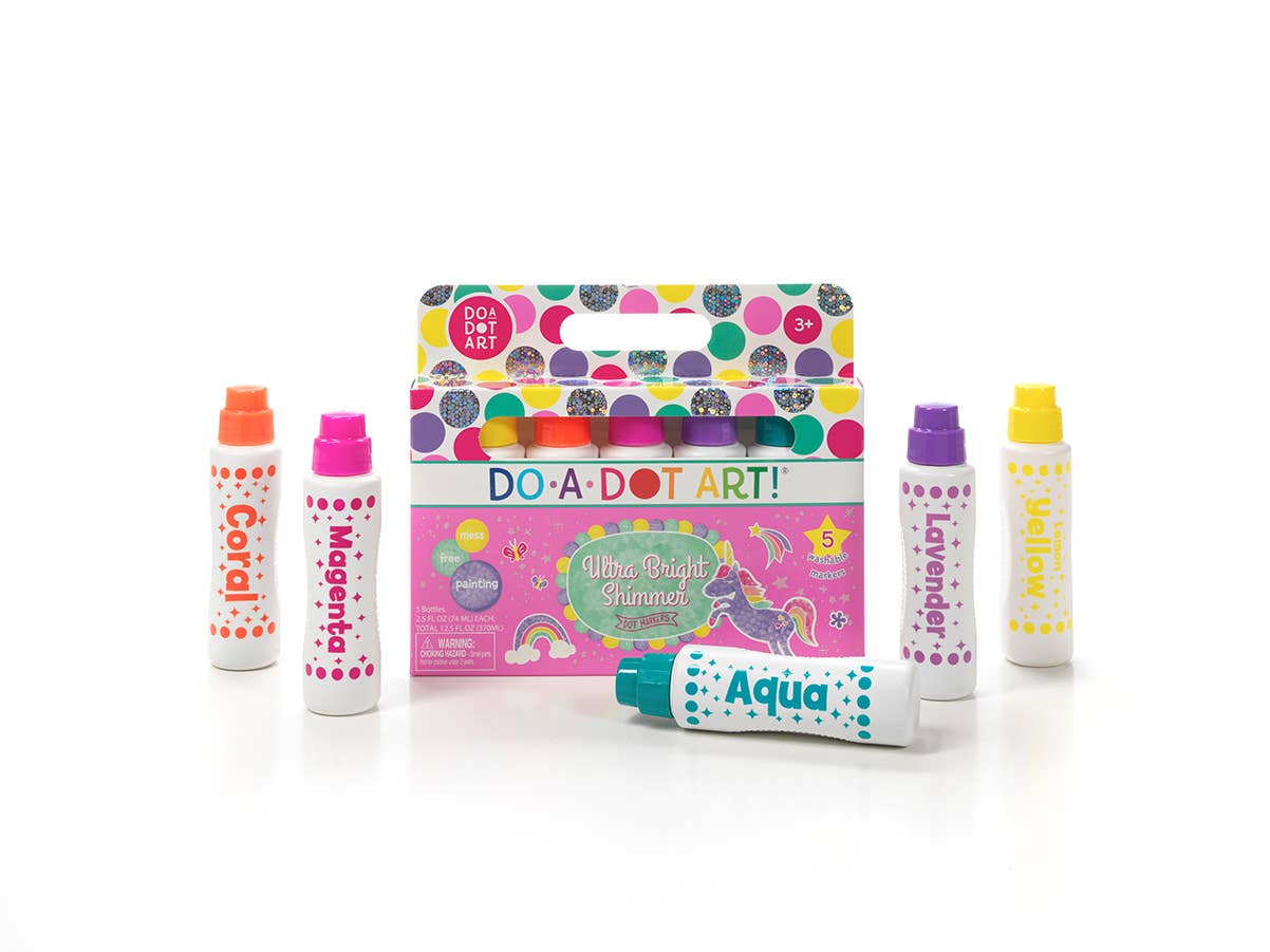 Do A Dot Art! 5 Pack Ultra Bright Shimmer Dot Markers - USA