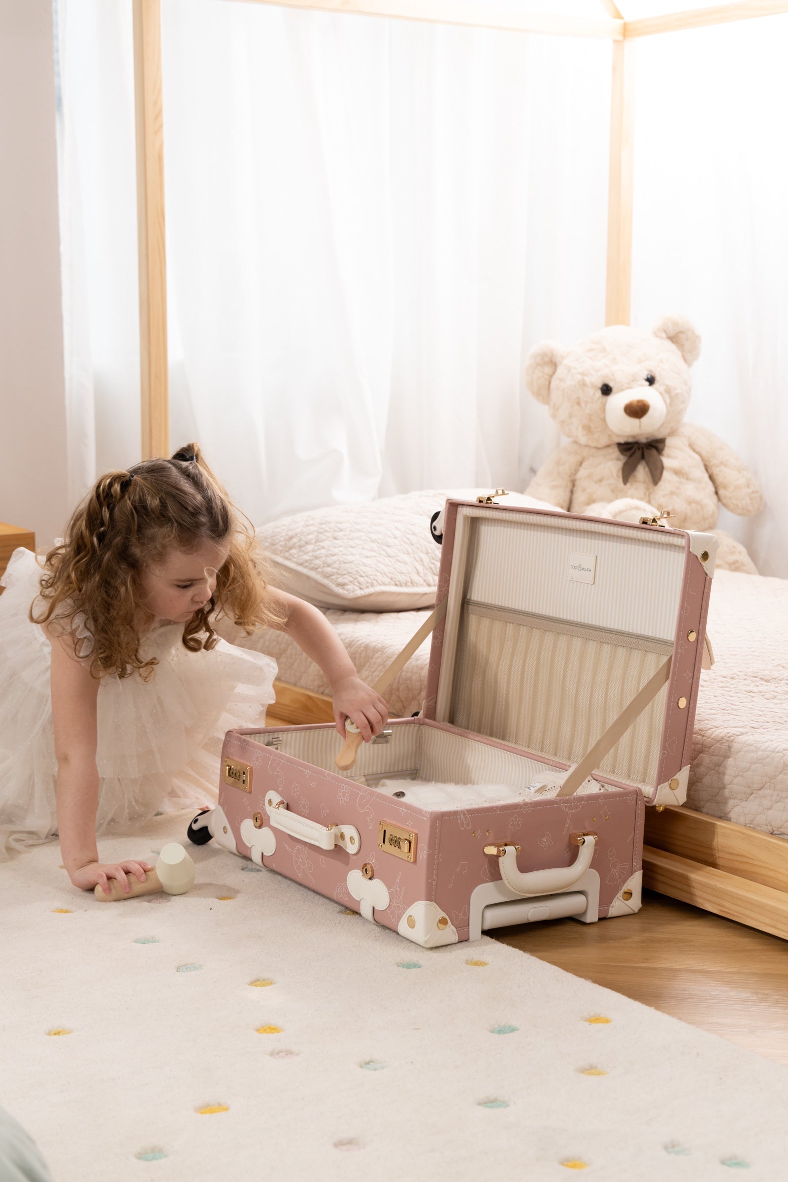 Coco Village Vegan Leather Carry-On Suitcase - Ballerina