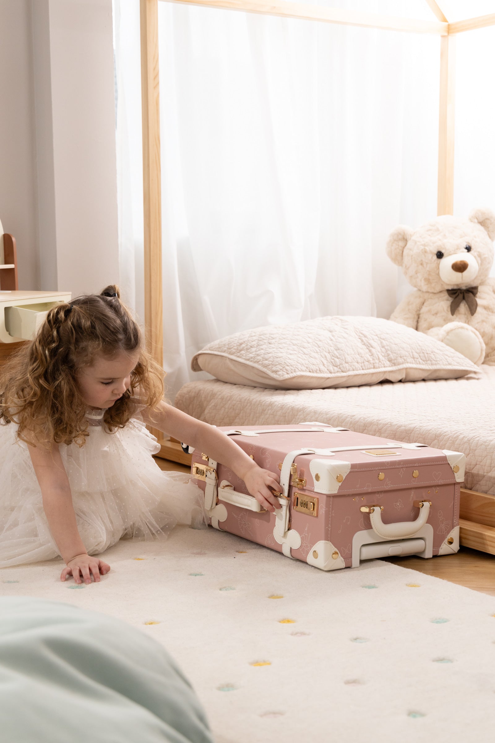 Coco Village Vegan Leather Carry-On Suitcase - Ballerina