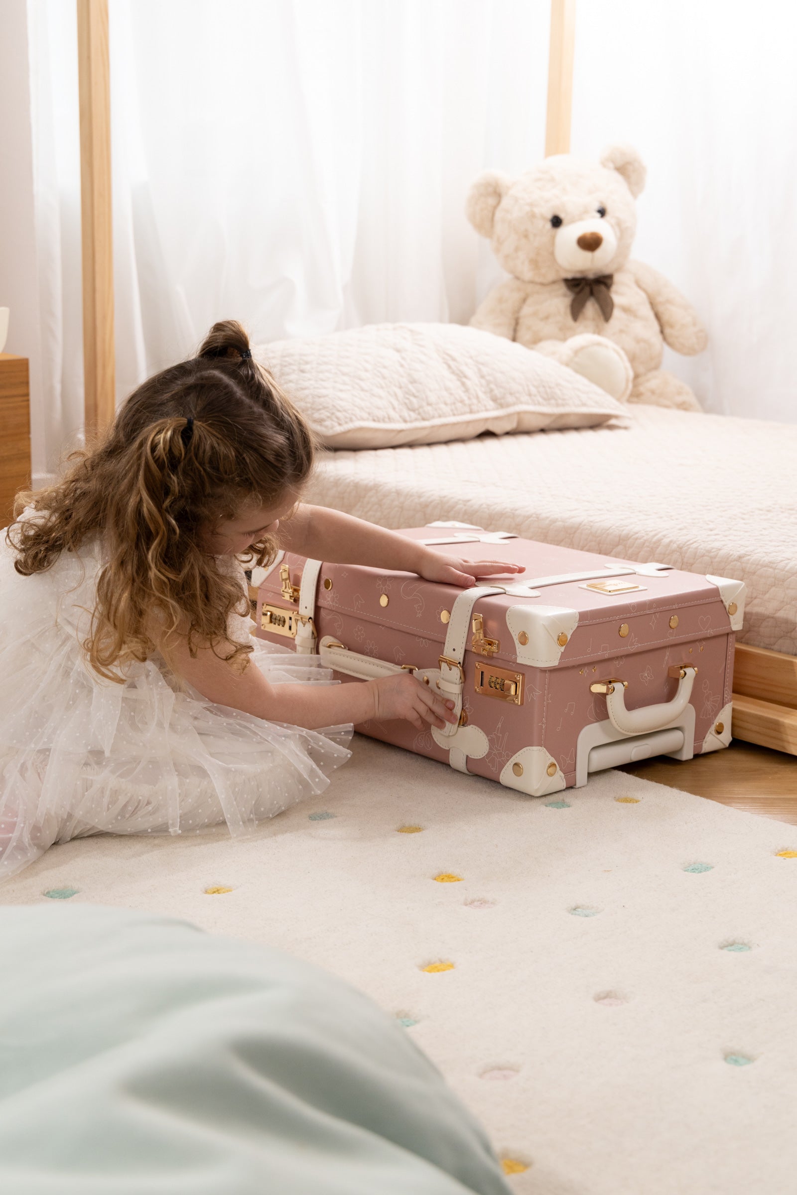 Coco Village Vegan Leather Carry-On Suitcase - Ballerina