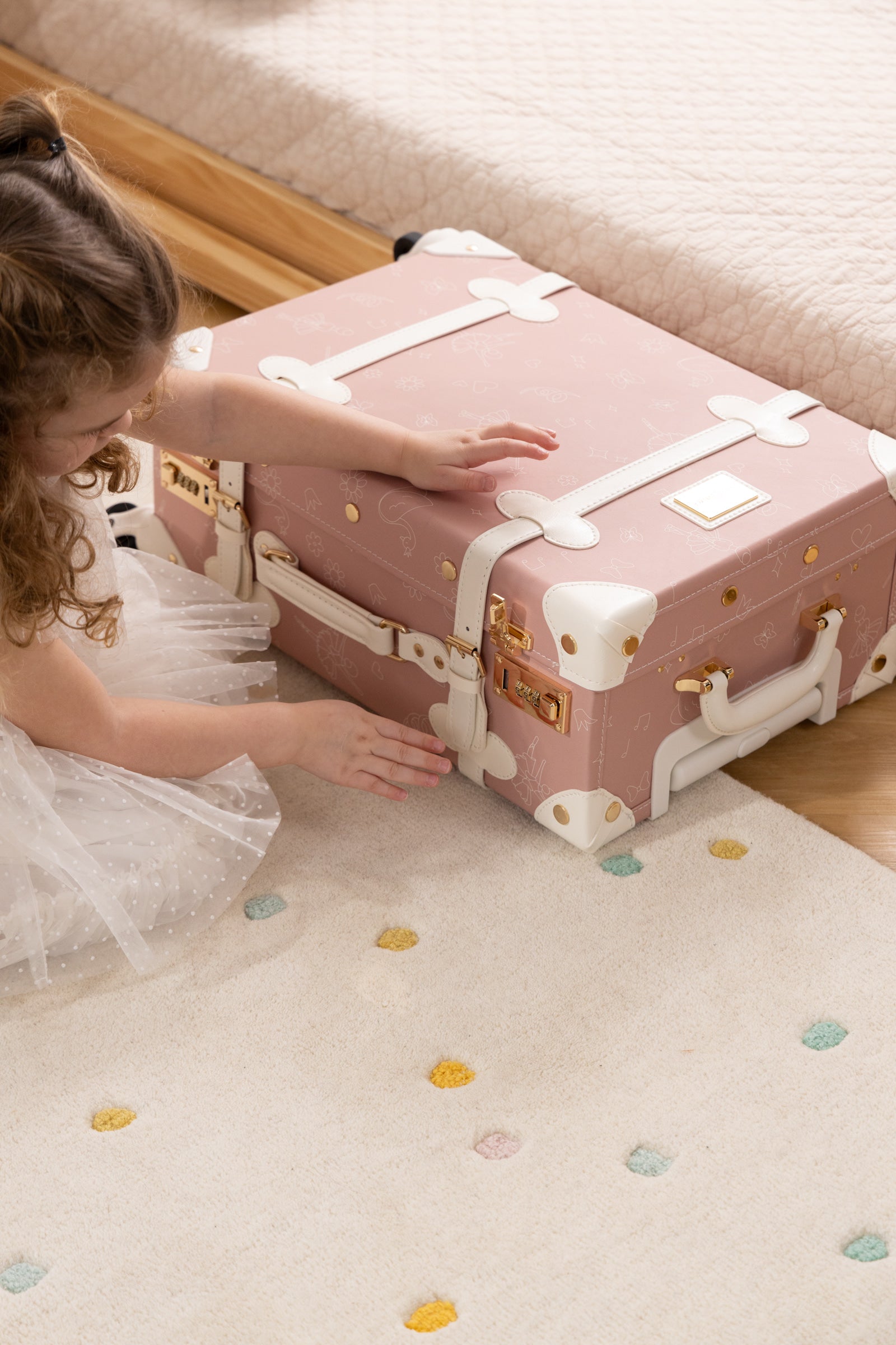 Coco Village Vegan Leather Carry-On Suitcase - Ballerina