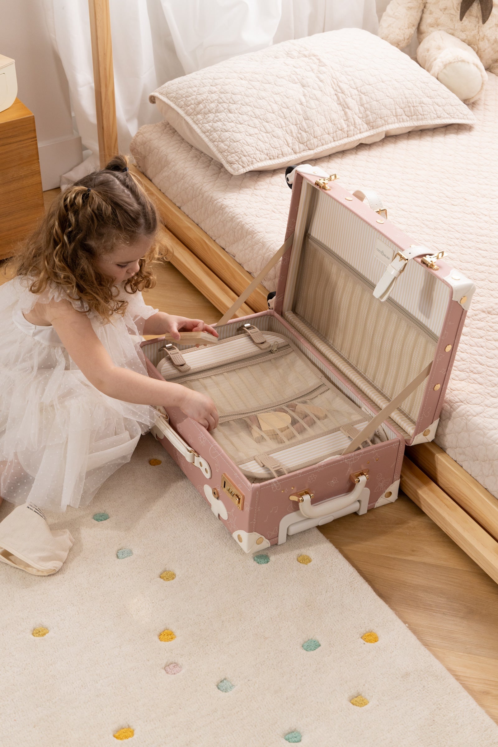 Coco Village Vegan Leather Carry-On Suitcase - Ballerina