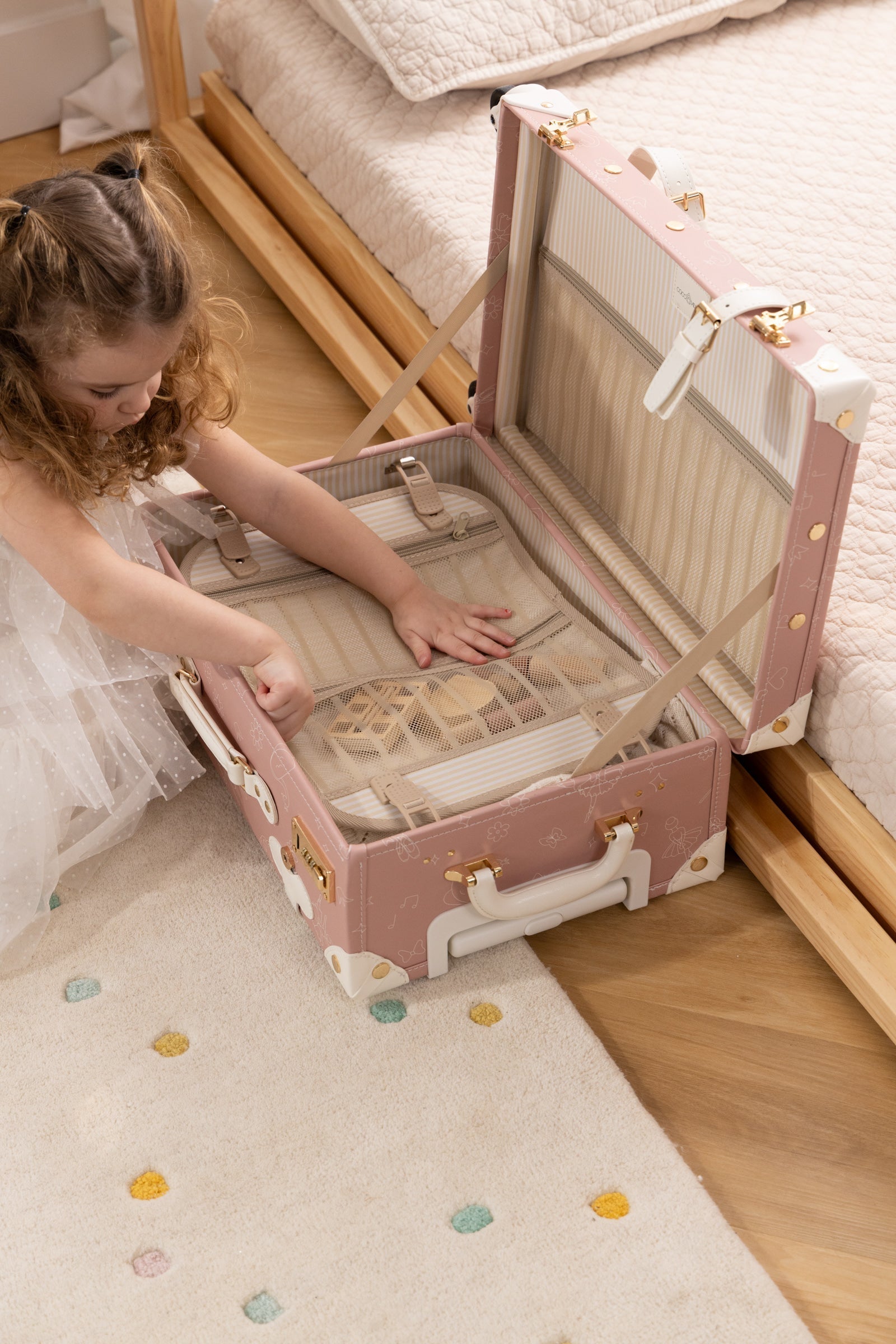 Coco Village Vegan Leather Carry-On Suitcase - Ballerina