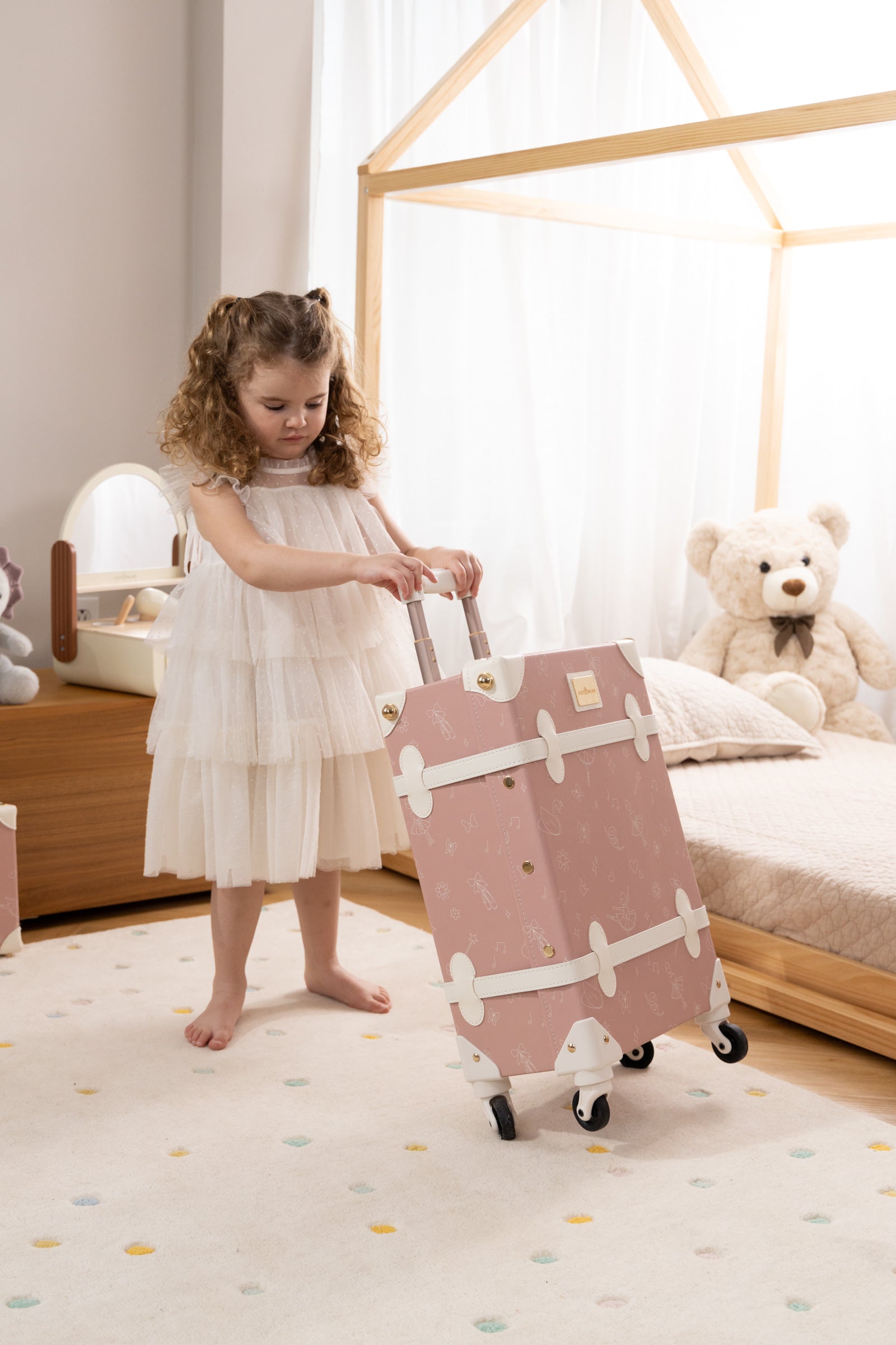 Coco Village Vegan Leather Carry-On Suitcase - Ballerina