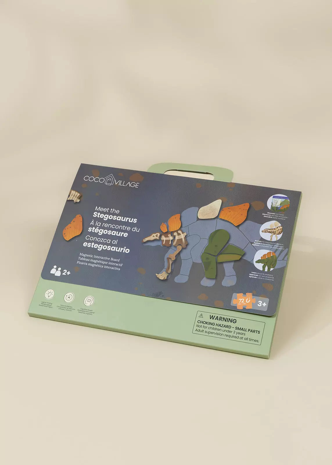 Coco Village Magnetic Interactive Board – Meet the Stegosaurus