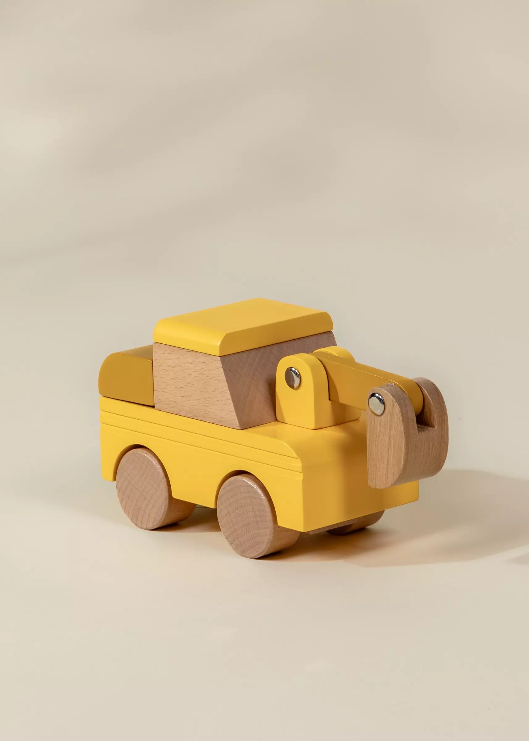 Coco Village Wooden Construction Vehicle - Excavator