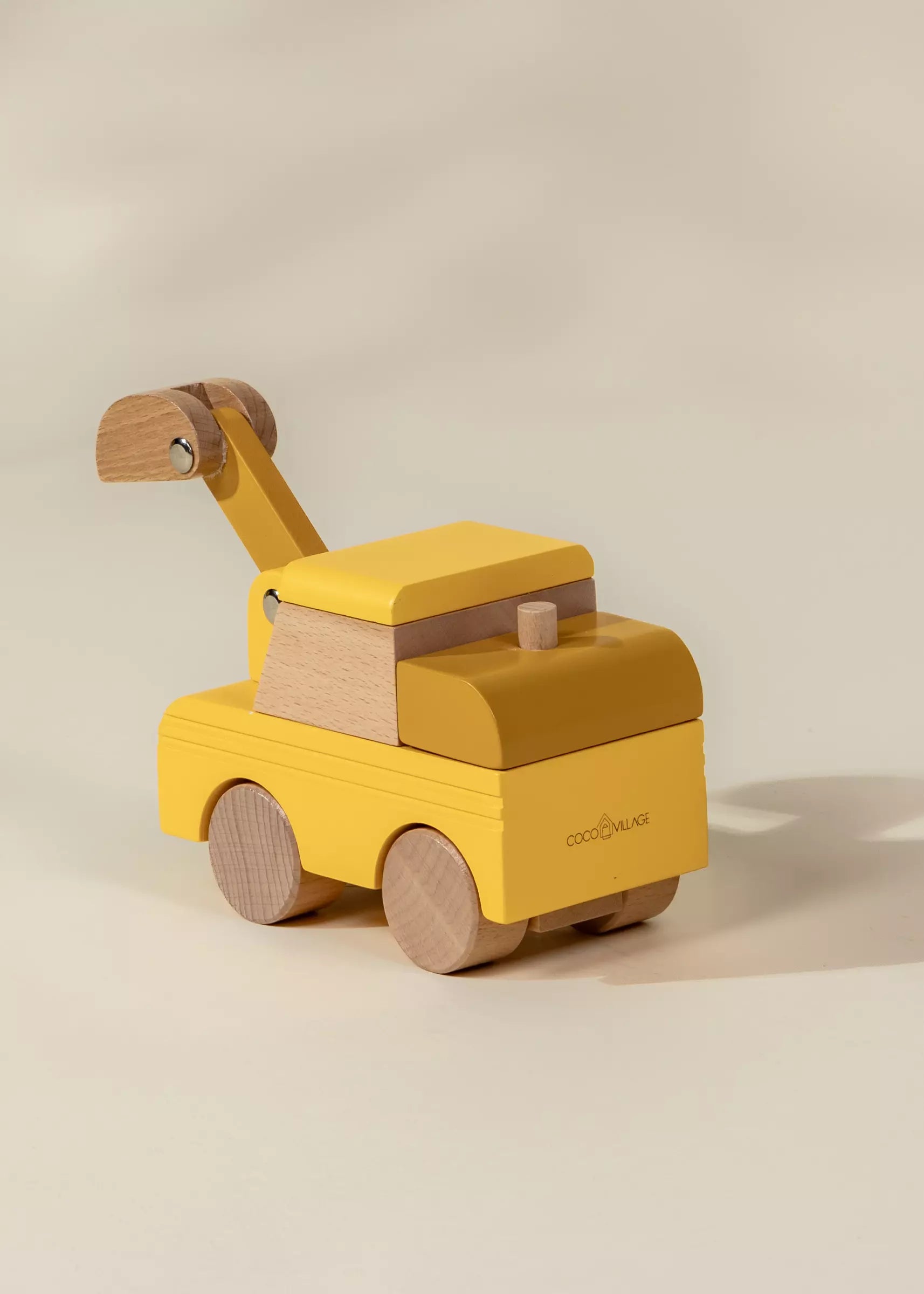 Coco Village Wooden Construction Vehicle - Excavator