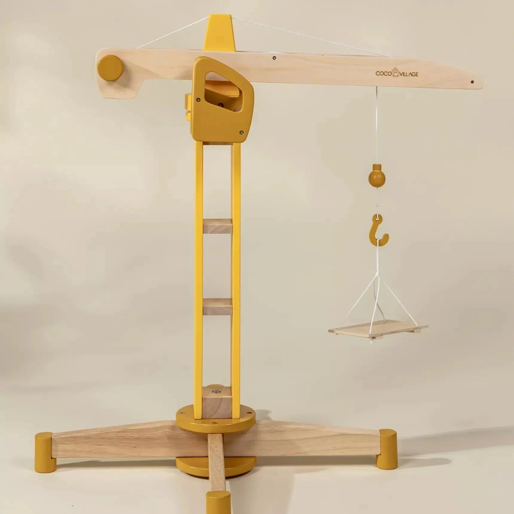 Coco Village Oversized Wooden Construction Crane