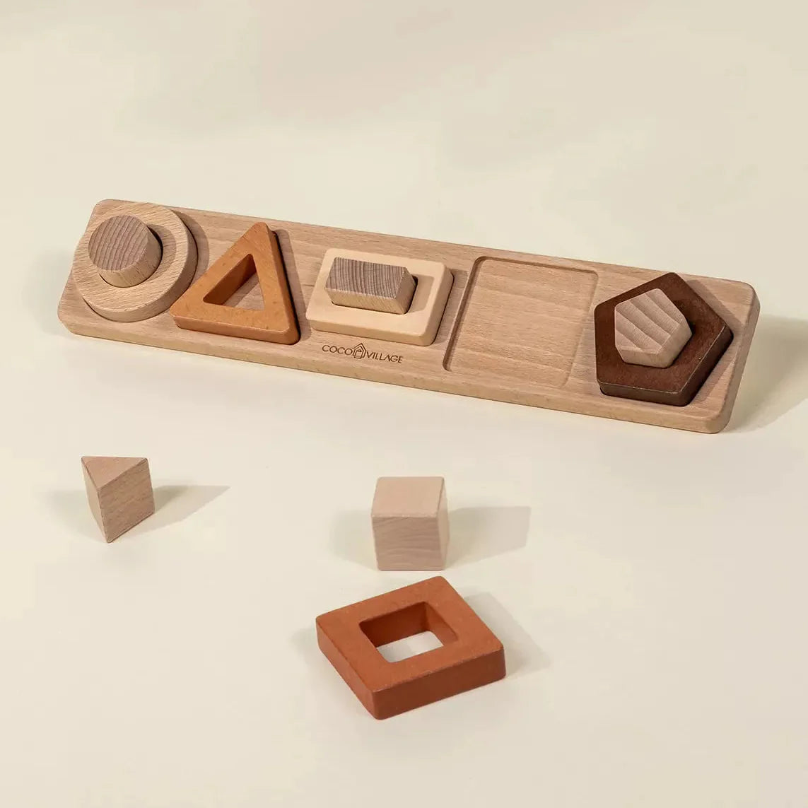 Coco Village Wooden Shapes Learning Set - 10 pcs