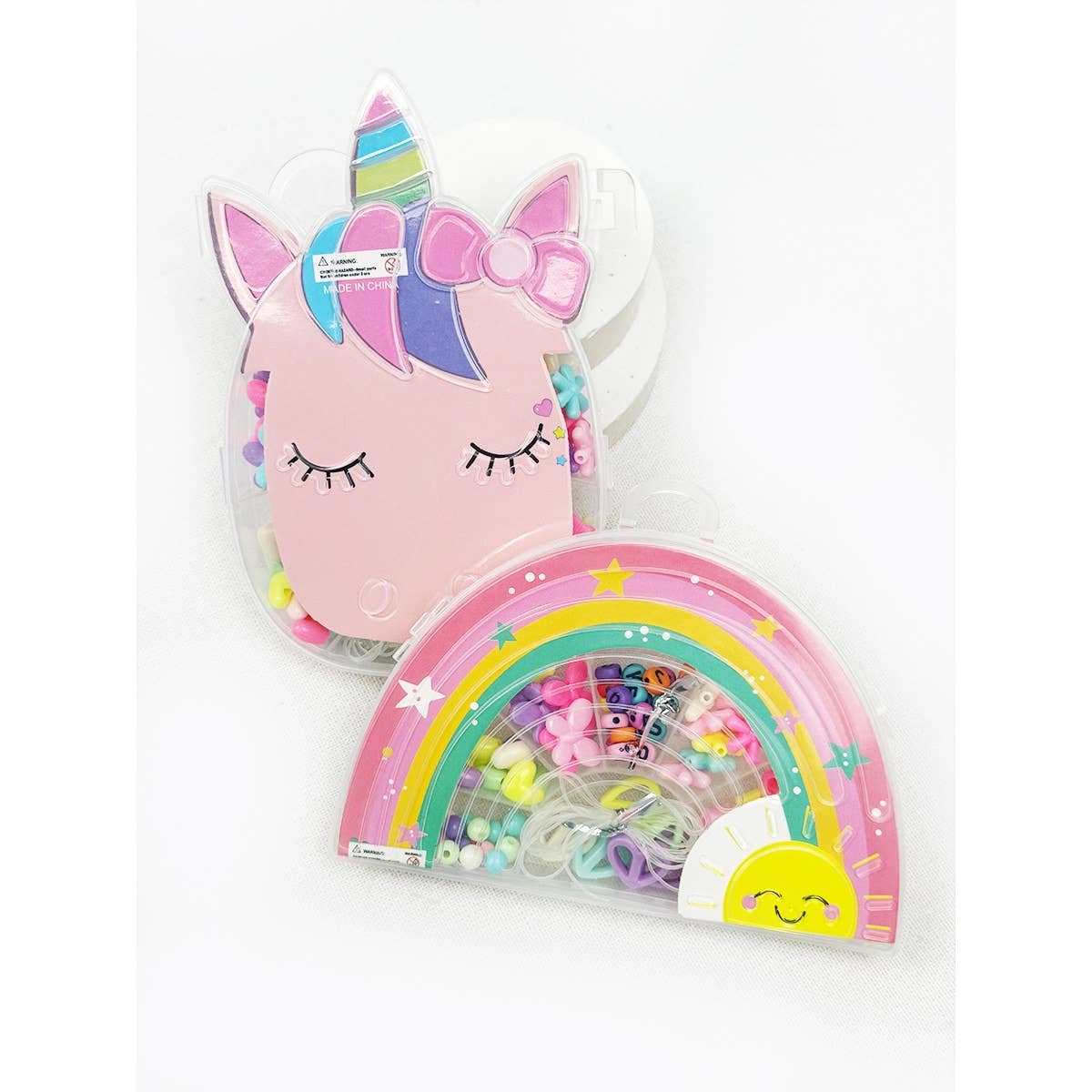 Love and Repeat - Unicorn and Rainbow DIY Bracelet Making Mix Beads Set: MIX COLOR / ONE(12)