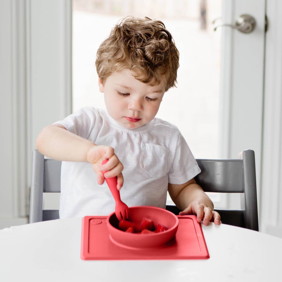ezpz - Mini Utensils (Toddler 12+ months): Blush