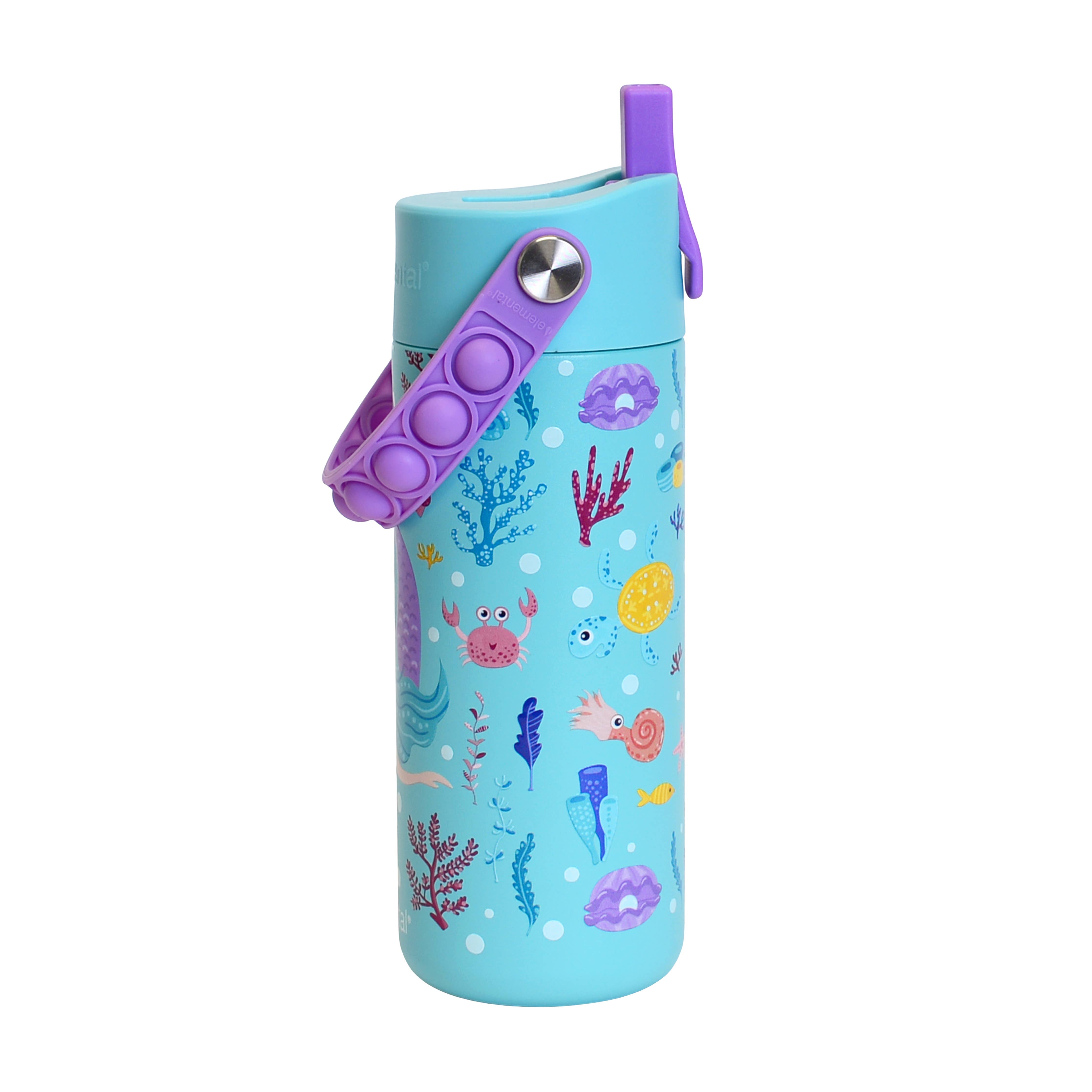 Elemental - Fidget Handle Kids Stainless Bottle 18oz Mermaid