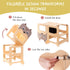 OmaOmaOma! Montessori Educational Wooden Toys for Kids - Convertible Montessori Toddler Tower 4-in-1 Step Stool, Desk
