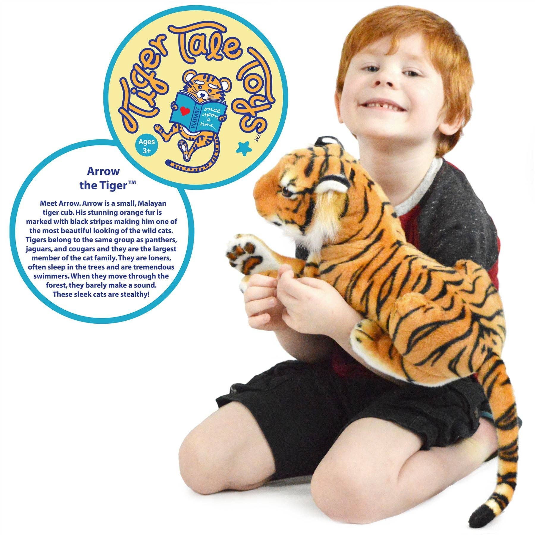 VIAHART Toy Co. - Arrow The Tiger | 17 Inch Stuffed Animal Plush | By TigerHart Toys