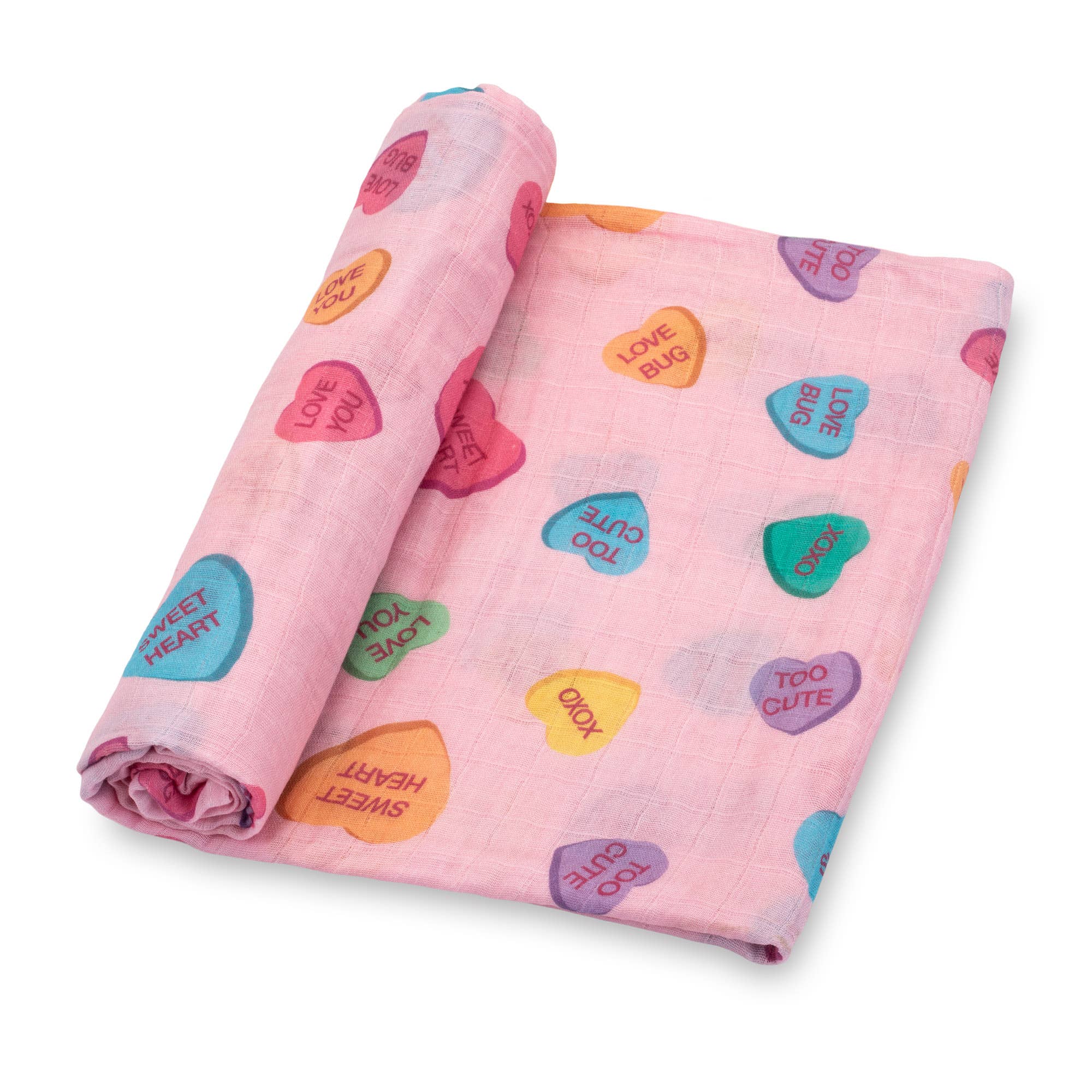 LollyBanks - Love Notes Valentine Holiday Theme Baby Swaddle Blanket