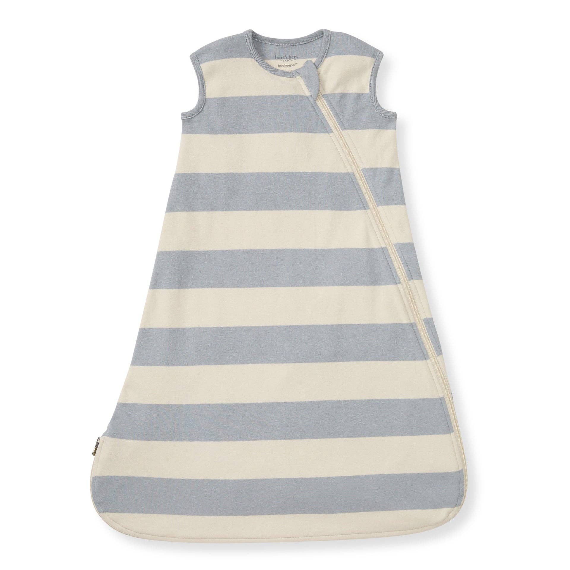 Burt's Bees Baby - Rugby Stripe Organic Lightweight Beekeeper™ Wearable Baby Blanket - Quarry: Quarry / Small