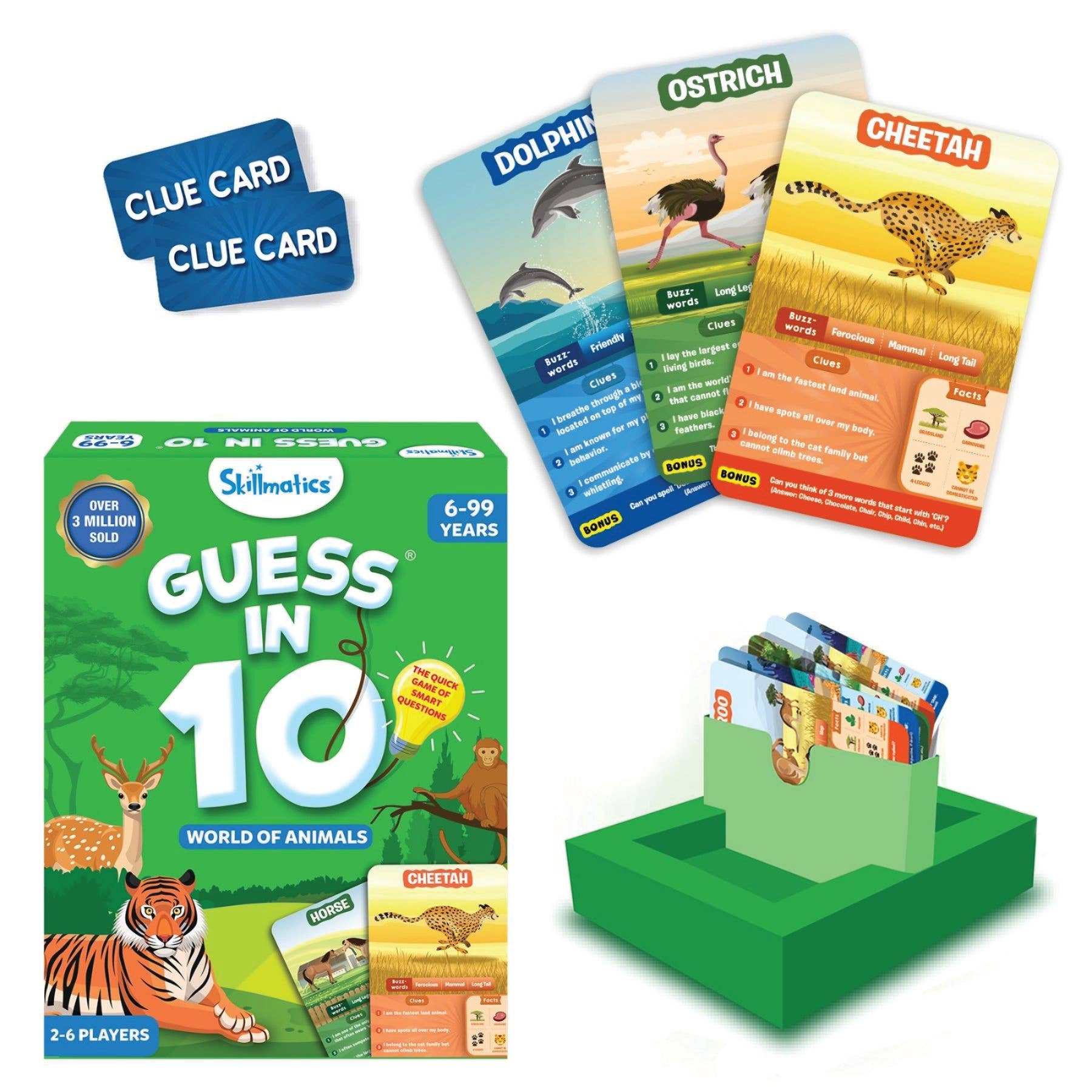 Skillmatics - Skillmatics Guess in 10 World of Animals Card Game