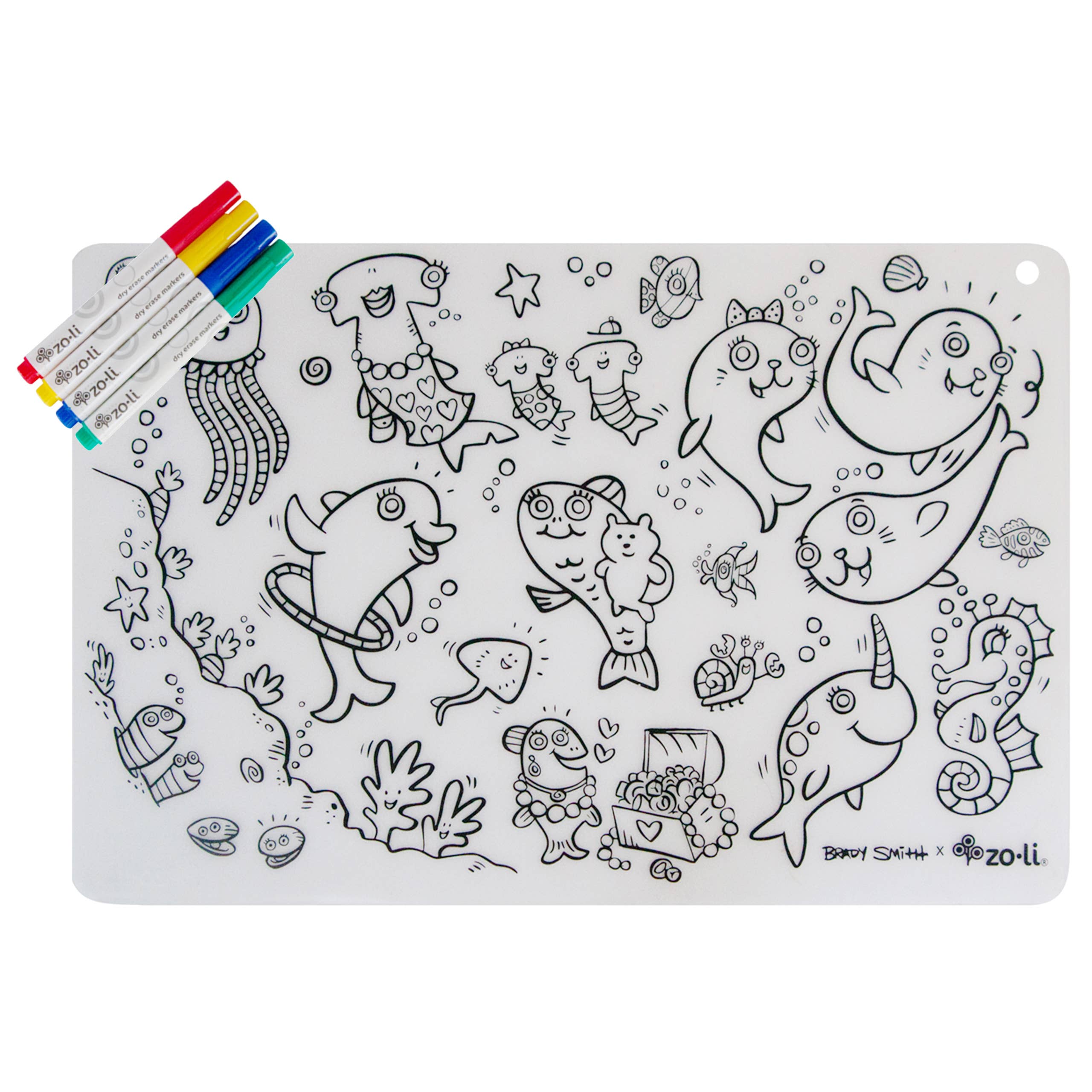 ColorMATTIES - Sea Fun + Space Fun Coloring Placemats