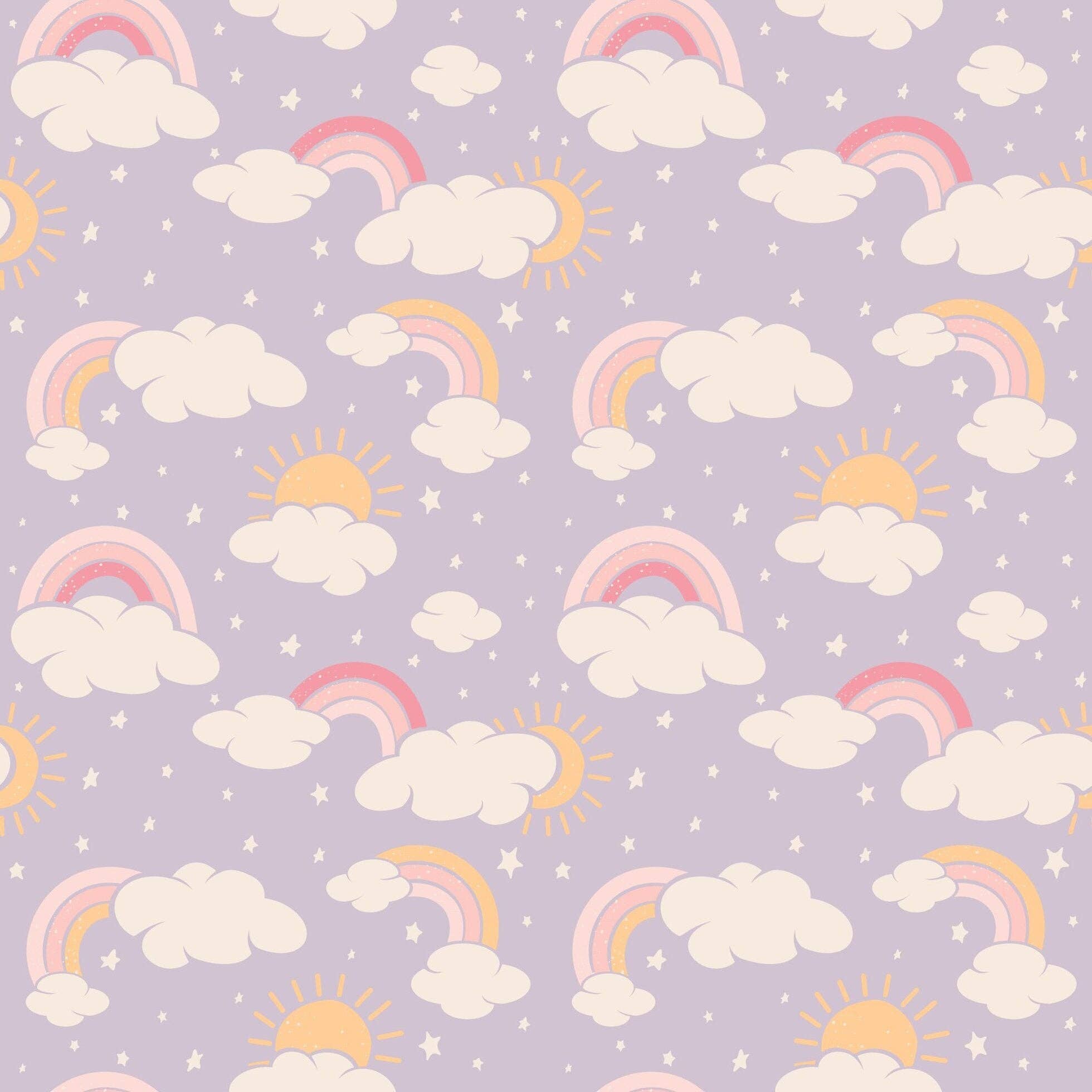 Sweet Bamboo - Swaddle - Rainbow Clouds: Rainbow Clouds / Girl / OS
