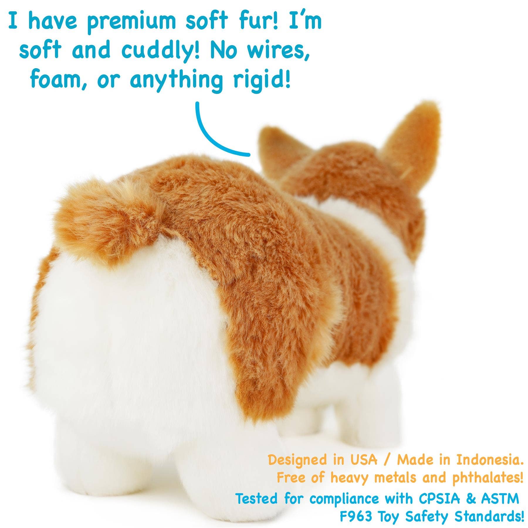 VIAHART Toy Co. - Carlotta The Corgi | 14 Inch Stuffed Animal Plush | By TigerHart Toys