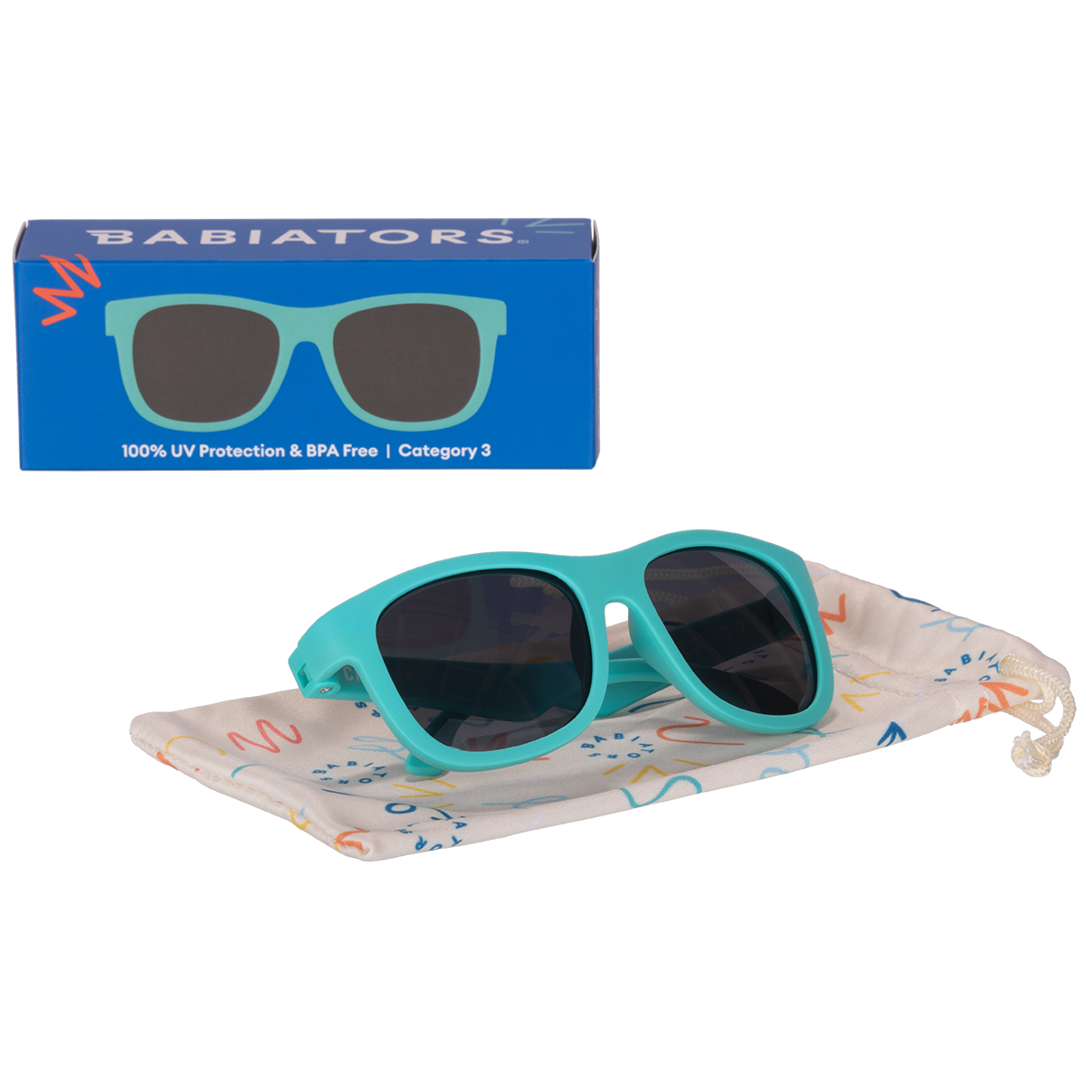 Turquoise Tide Navigator Baby and Kids Sunglasses: Ages 0-2