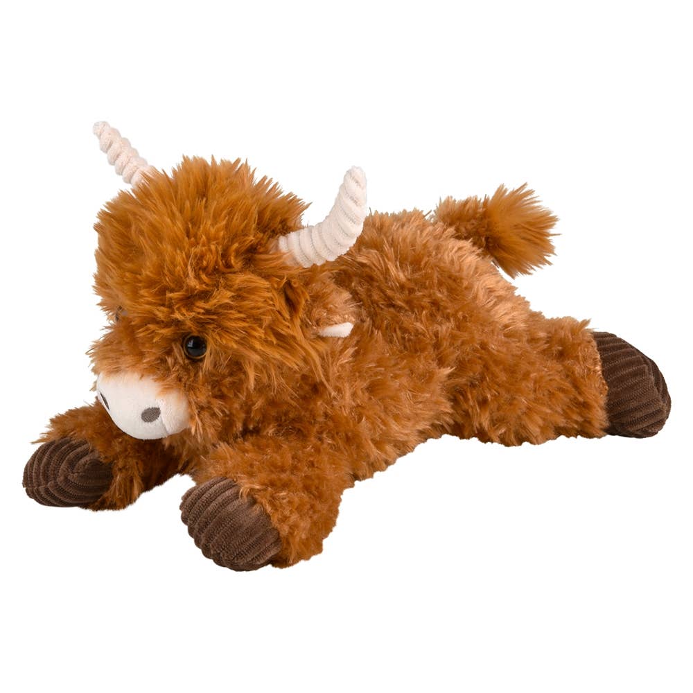 La Luna Bella - Toys - 8" Laying Highland Cow Plush - LLB Toys