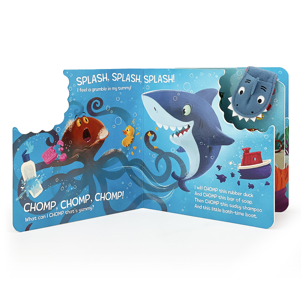 Cottage Door Press - Chomp Chomp Shark Board Book with Finger Puppet
