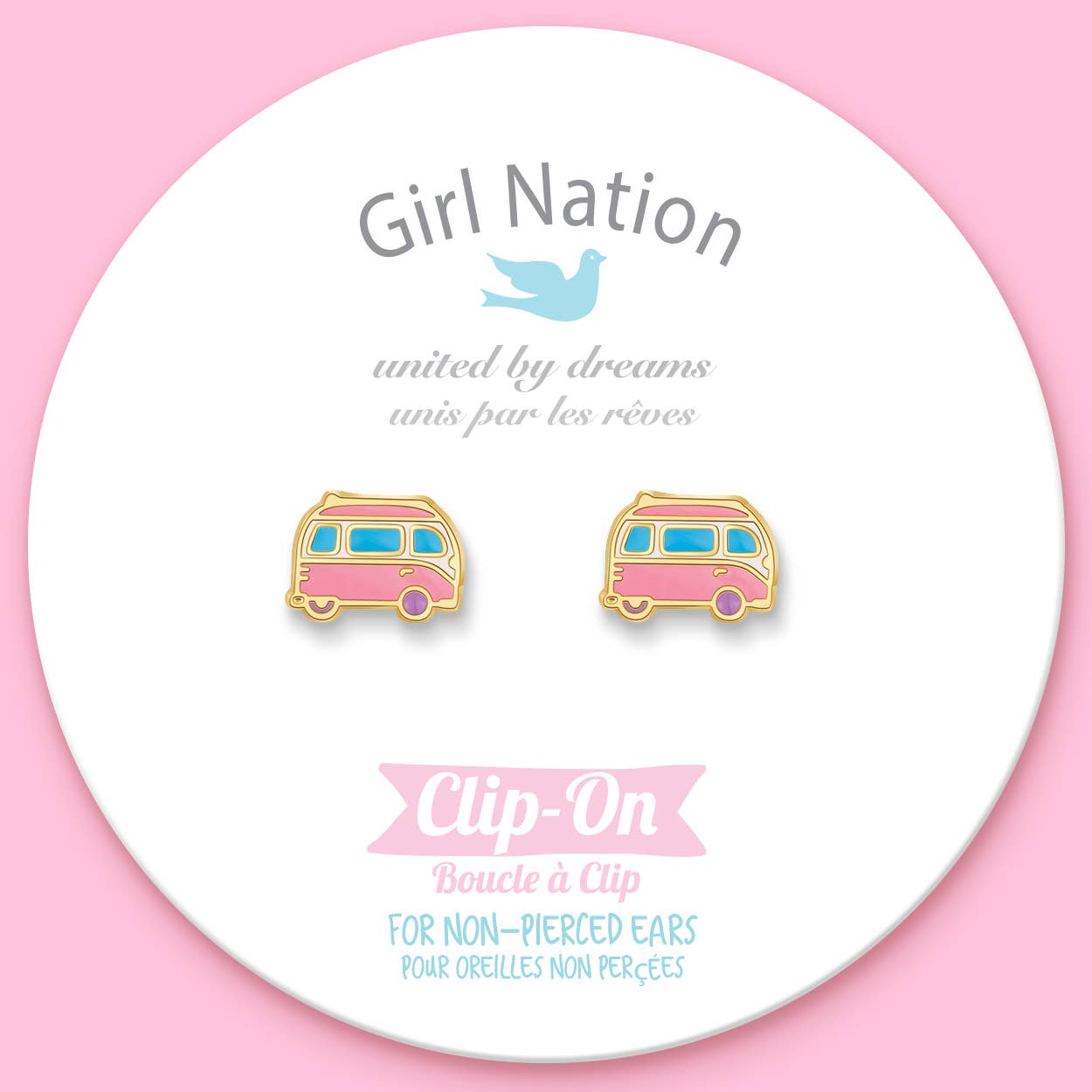 CLIP ON Cutie Earrings- Happy Camper