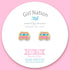 CLIP ON Cutie Earrings- Happy Camper