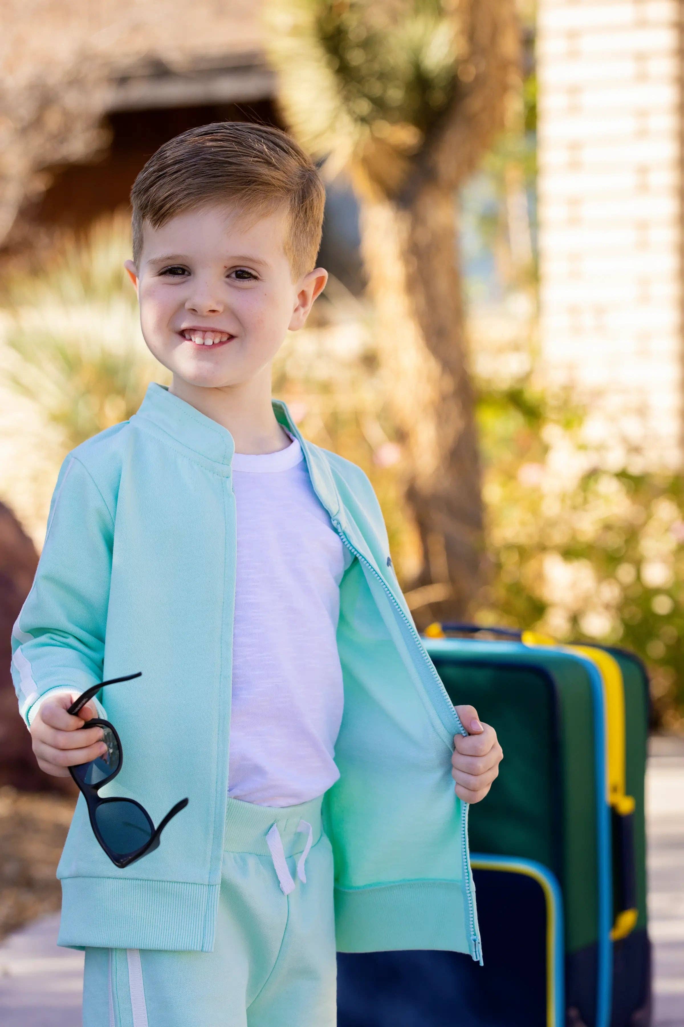 Monica + Andy - Baby + Kid Embroidered Sweatshirt_Palm Springs on Mint: Unisex / Palm Springs on Mint / 10