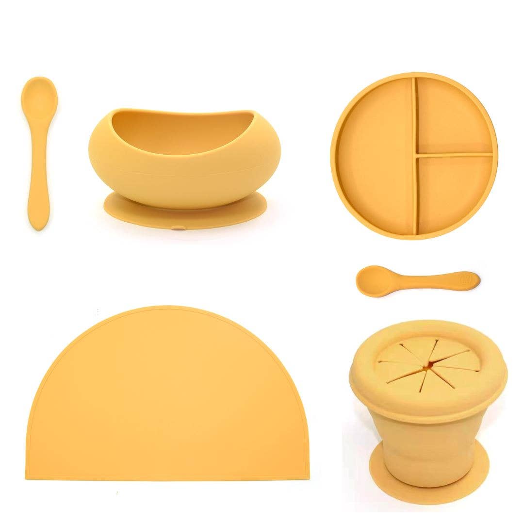 OB Designs - Silicone Tableware Set: Peach