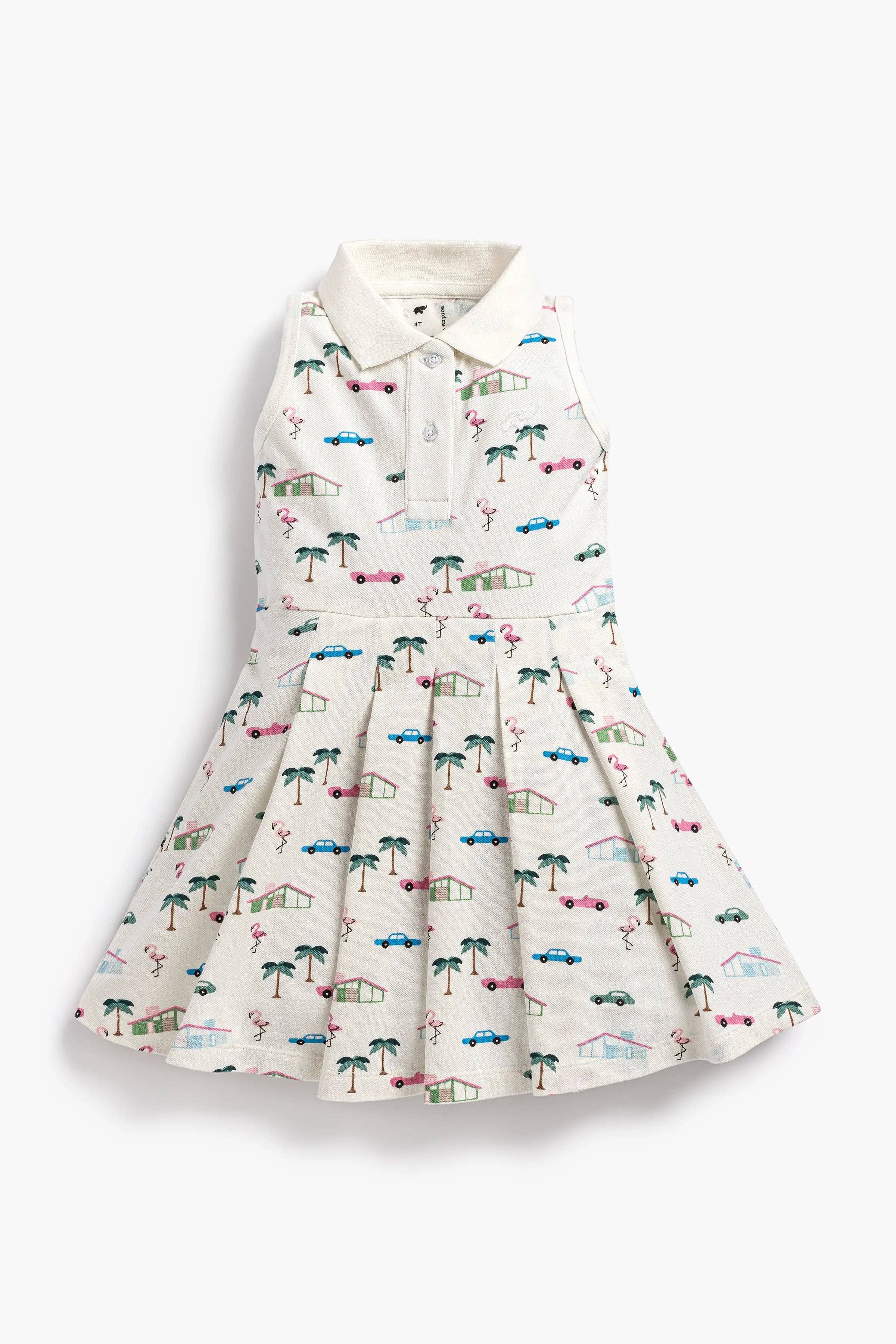 Kid Pleated Tennis Dress_Retro Palm Springs: Girl / Retro Palm Springs