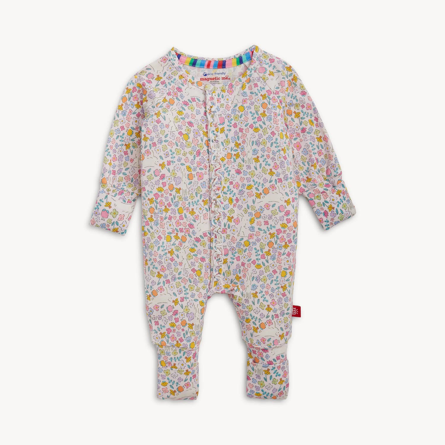 Magnetic Me - BUNNY BLOSSOM MODAL MAG RUFFLE CONV COVERALL: 650 / 12-18M
