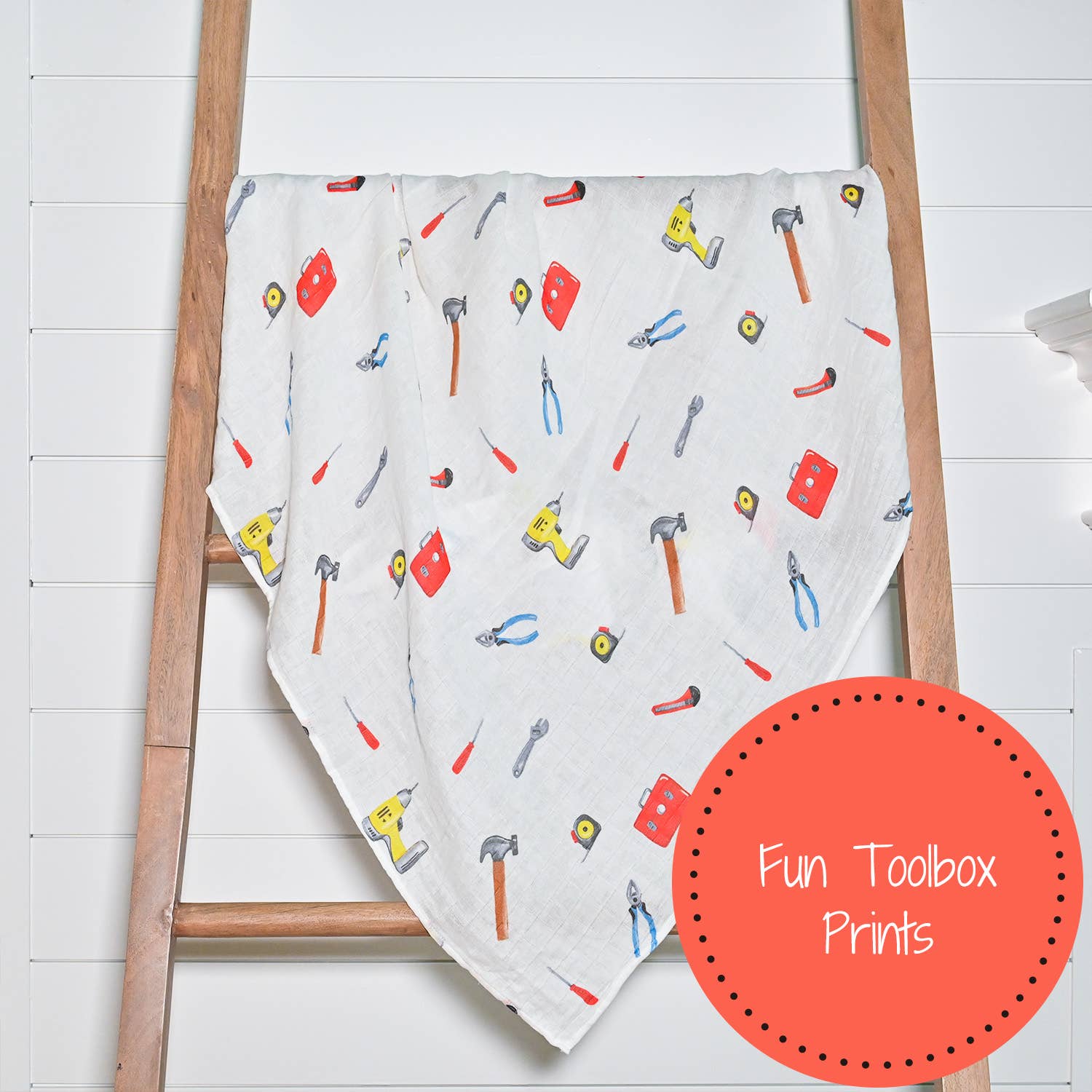 LollyBanks - Toolbox Baby Muslin Swaddle Blanket