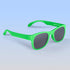 Roshambo Eyewear - Bright Green Sunglasses: Toddler (Ages 2-4) / Chrome Polarized Lens