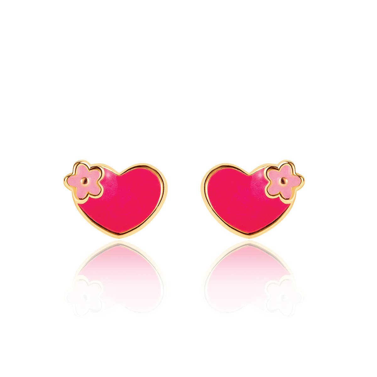 Hearts and Flowers Cutie Stud Earrings