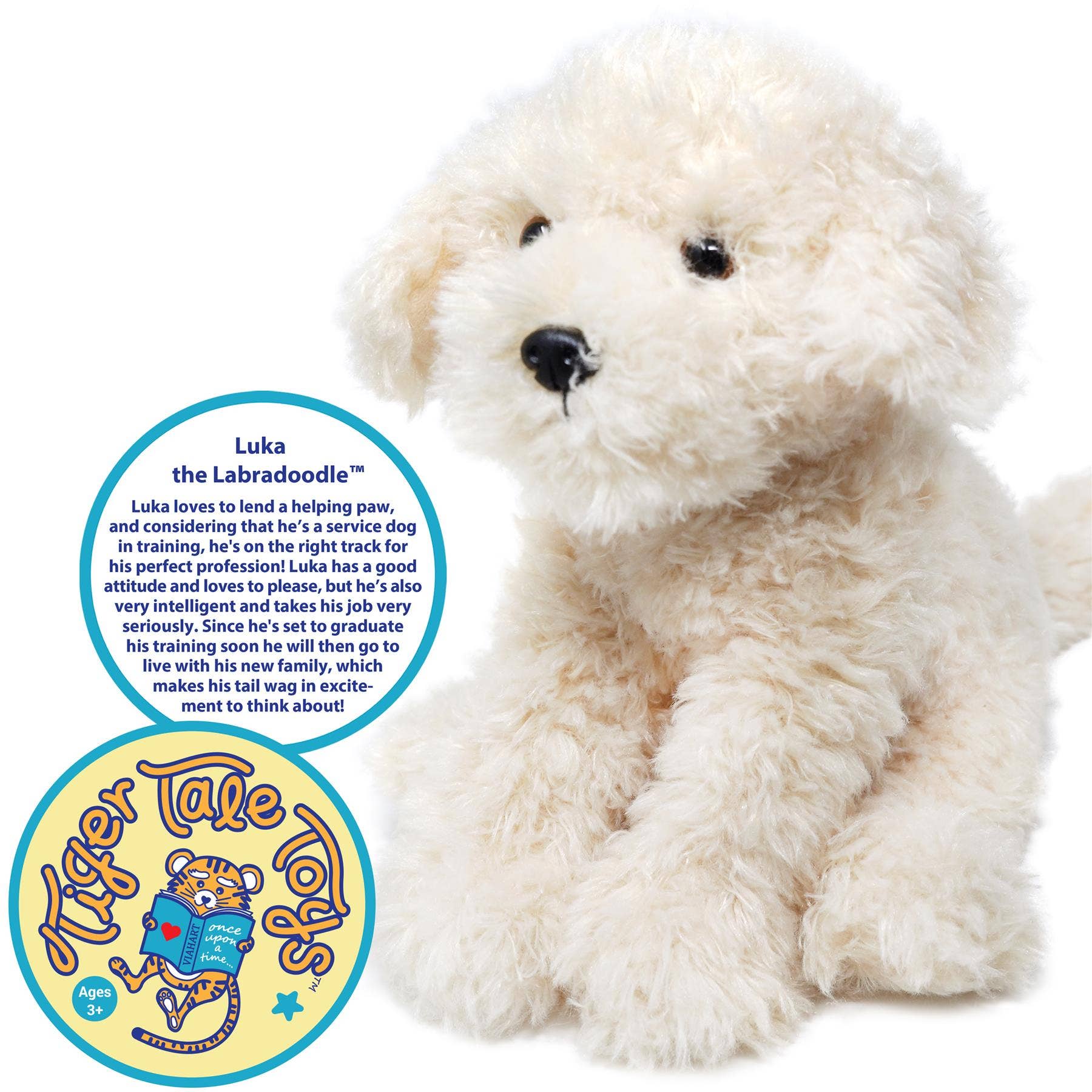 VIAHART Toy Co. - Luka The Labradoodle | 12 Inch Stuffed Animal Plush | By TigerHart Toys