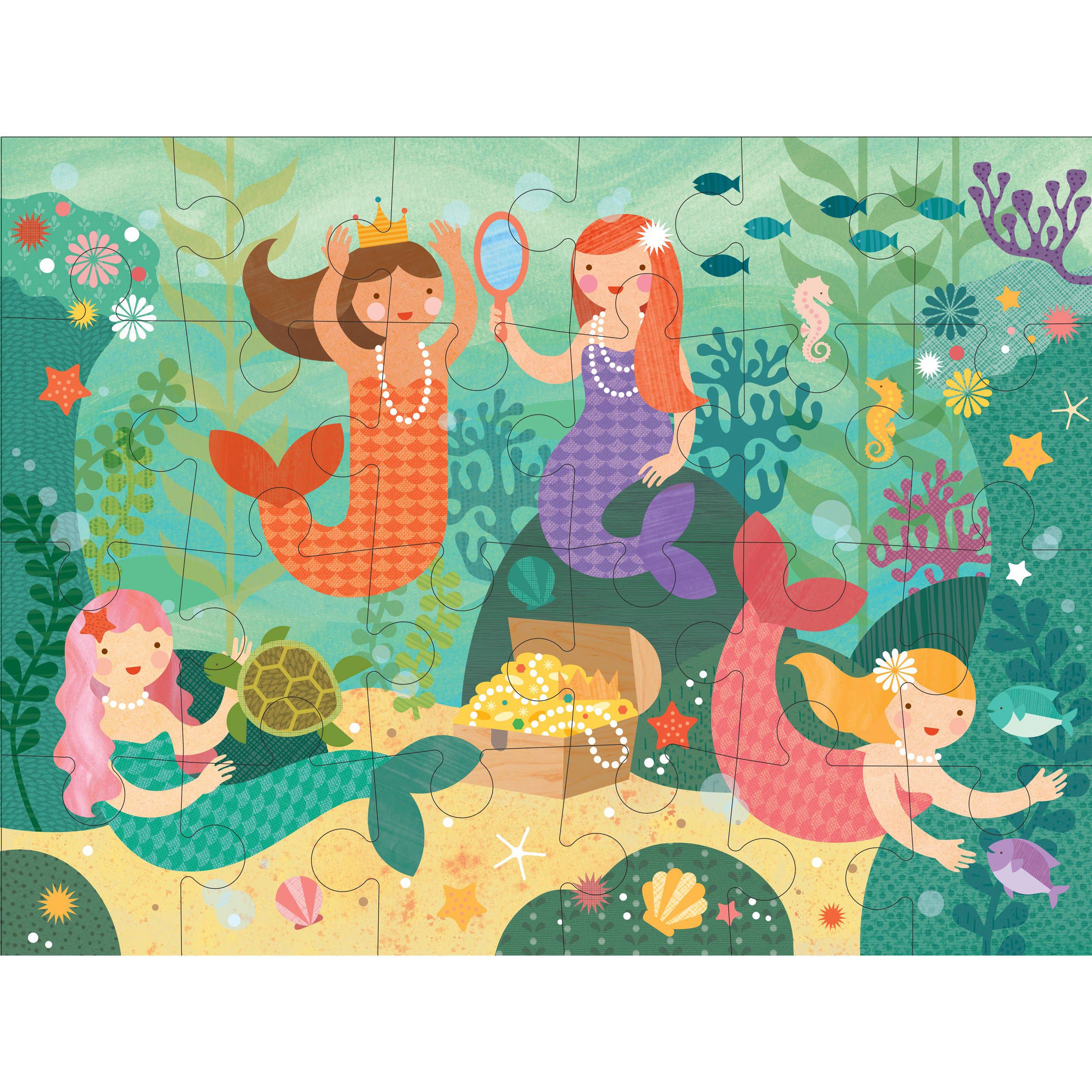 Chronicle Books - Mermaid Friends 24-Piece Floor Puzzle