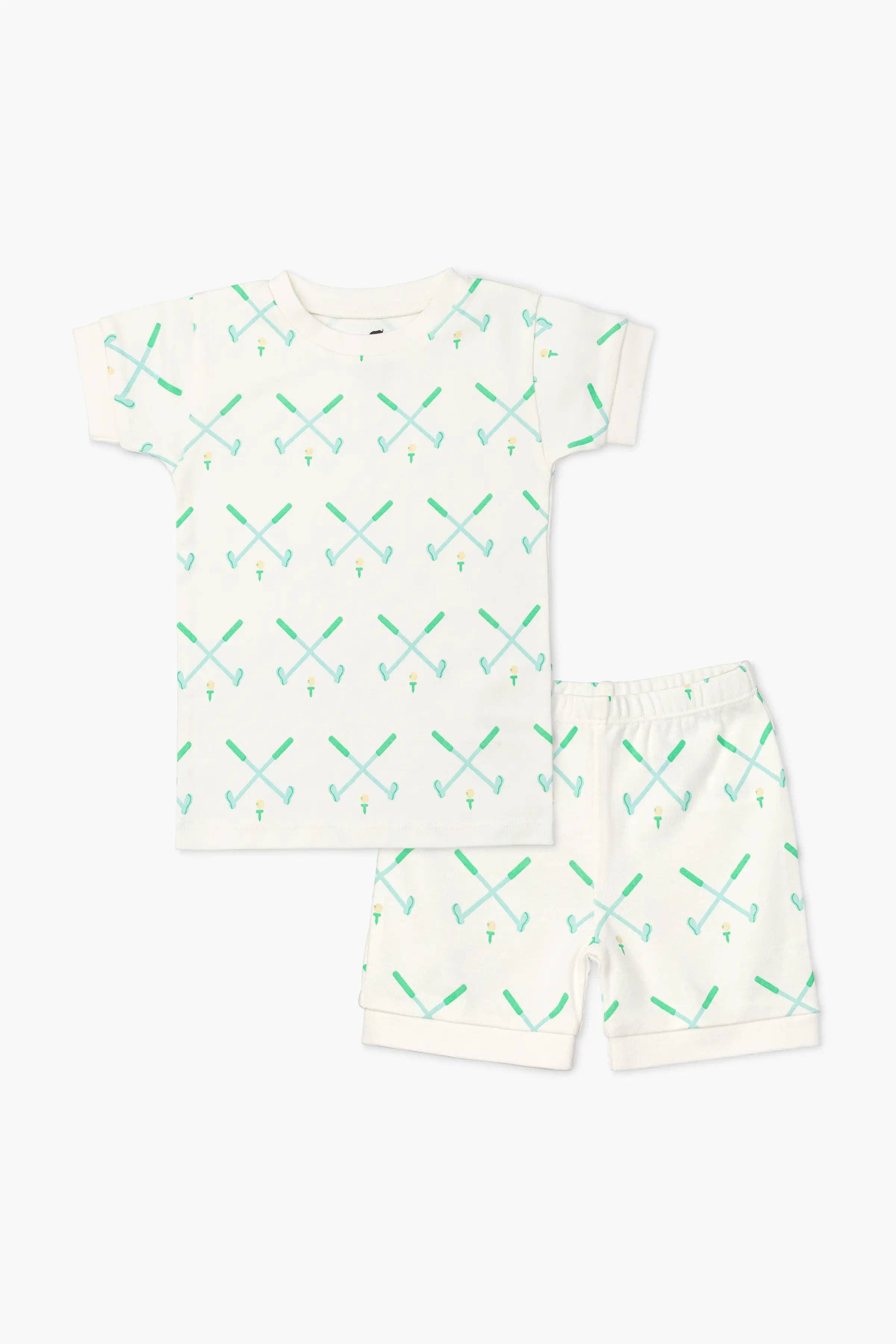 Two-Piece Shorty Toddler Pajama Set_Golf Day