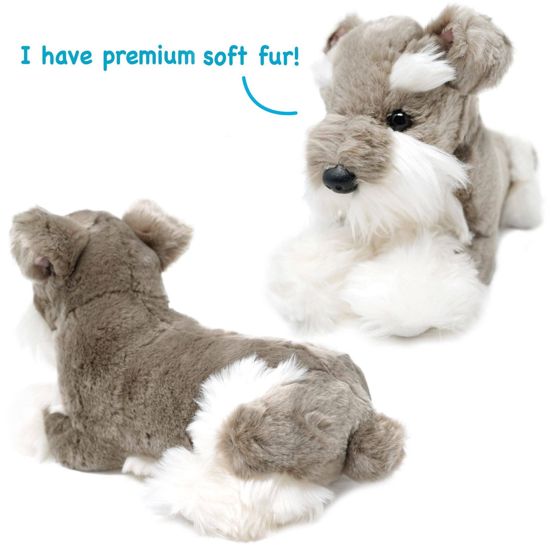 VIAHART Toy Co. - Siegfried The Schnauzer | 13 Inch Stuffed Animal Plush | By TigerHart Toys