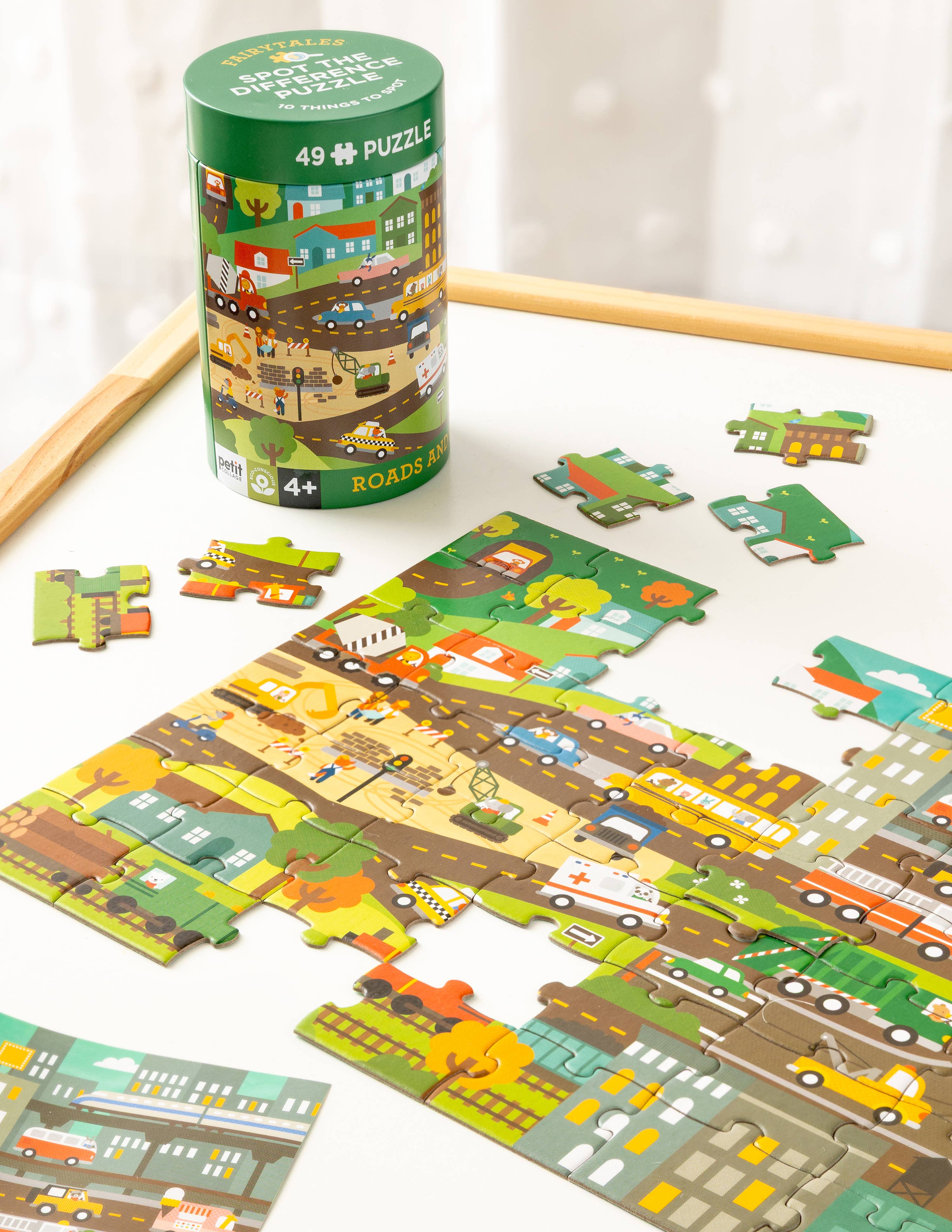 Spot the Difference Puzzle: Roads and Rails