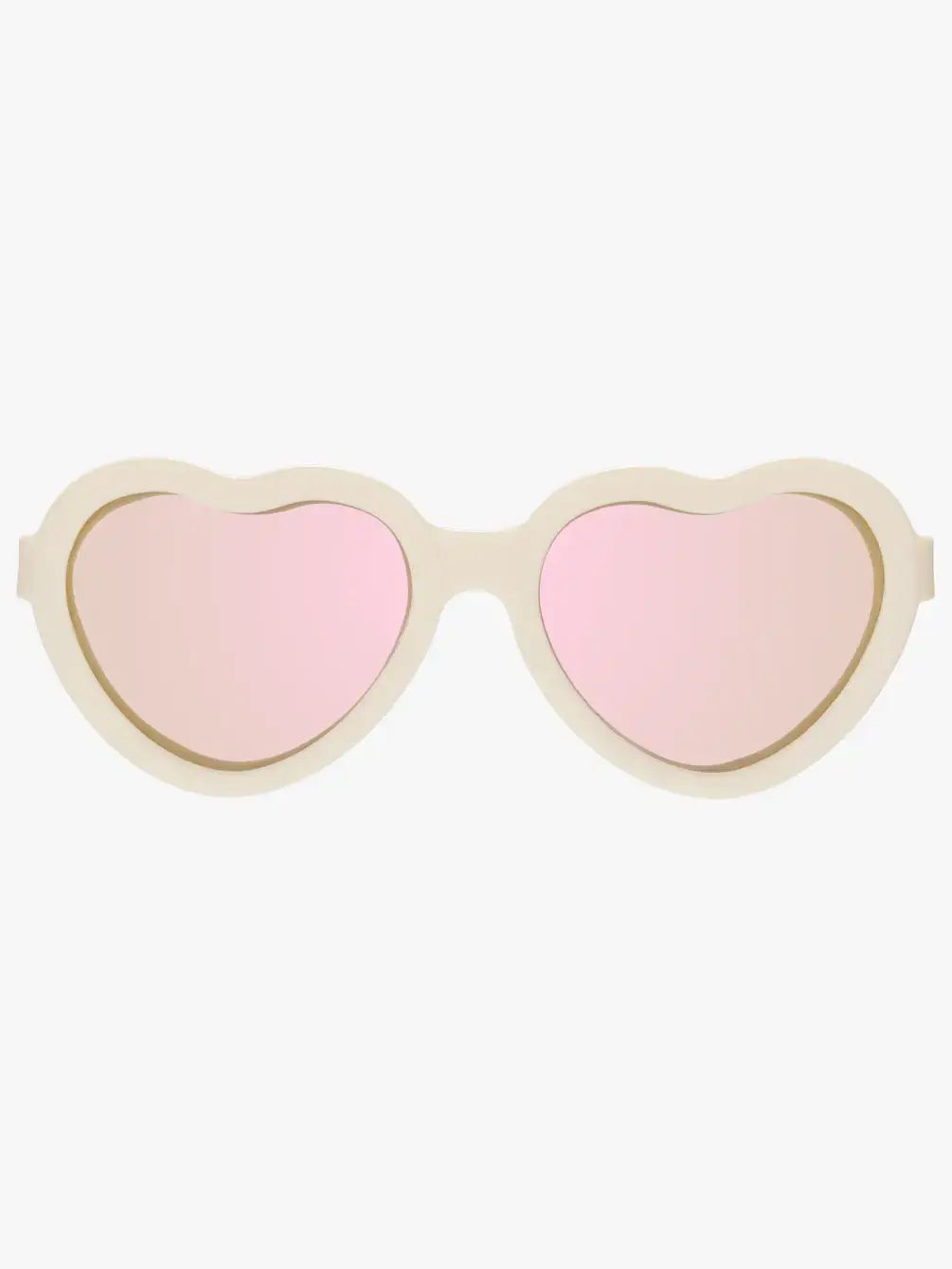 Babiator Polarized Heart Sunglasses-Sweet Cream Rose Gold Mirrored