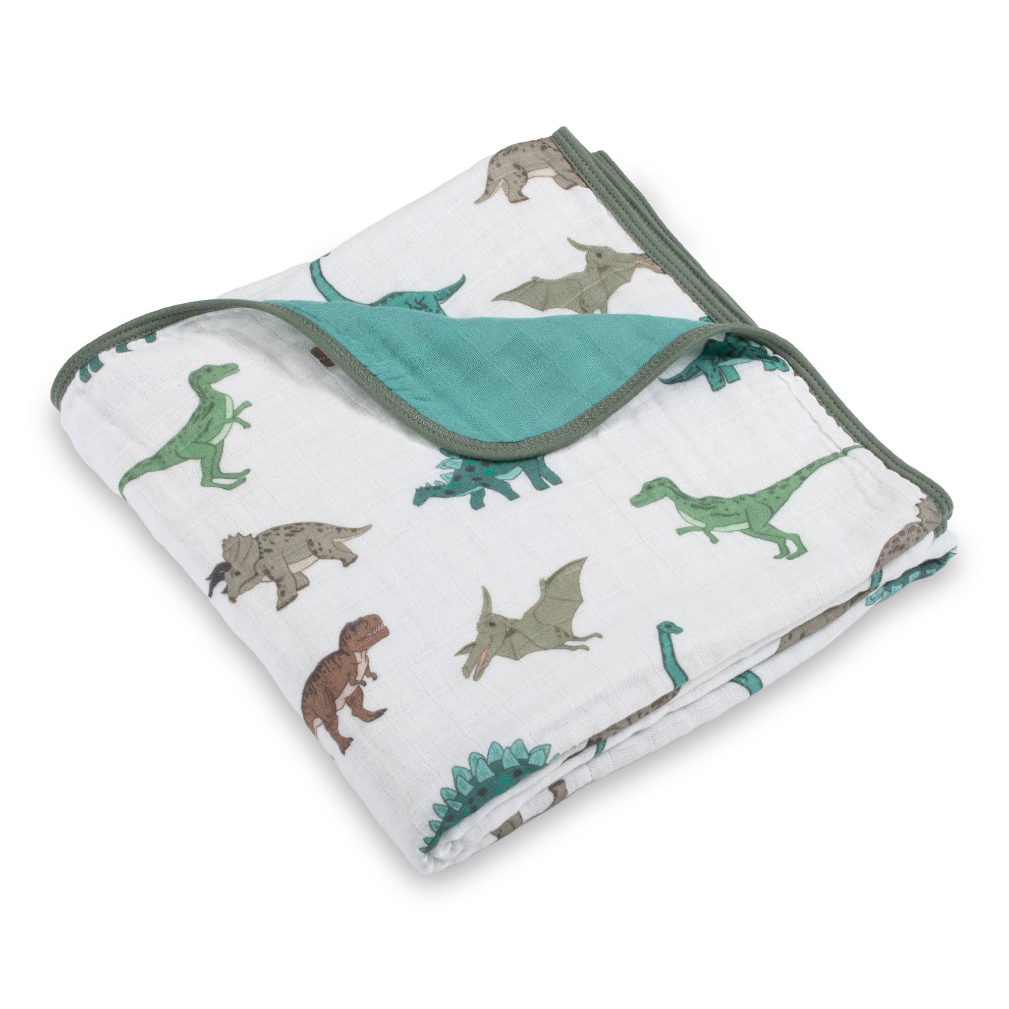 LollyBanks - Dinosaur Toddler 100% Cotton Baby Toddler Muslin Blanket