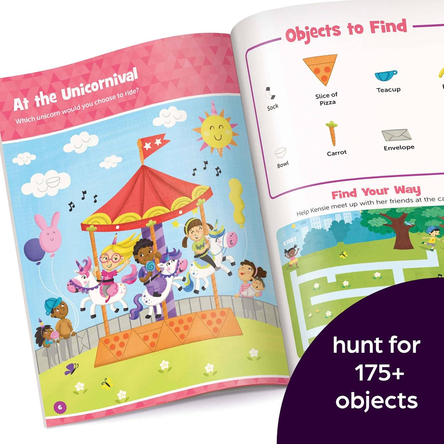 Highlights for Children - Unicorn Hidden Pictures Puffy Sticker Playscenes